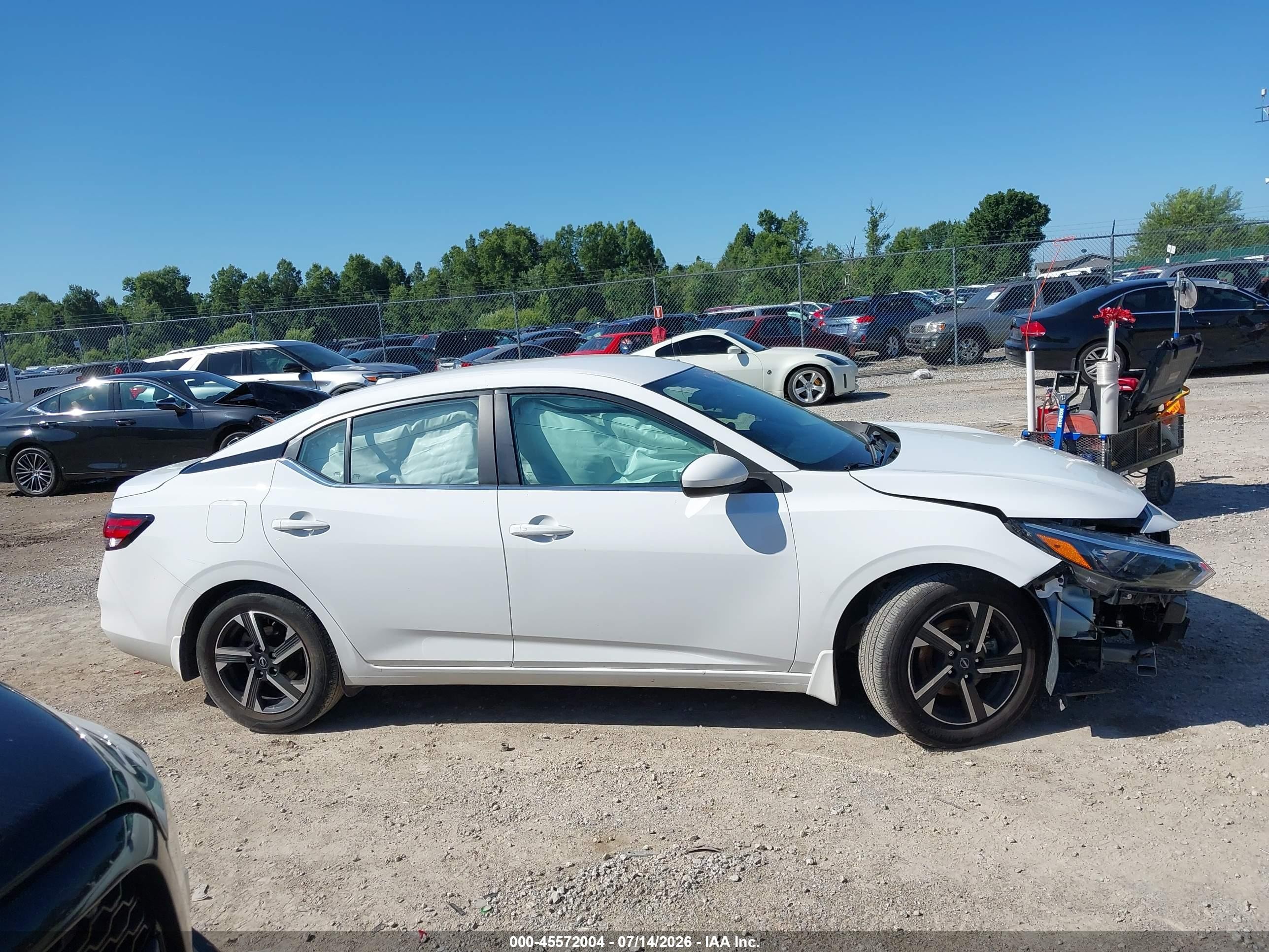 2025 Nissan Sentra Sv White vin: 3N1AB8CV0SY225406