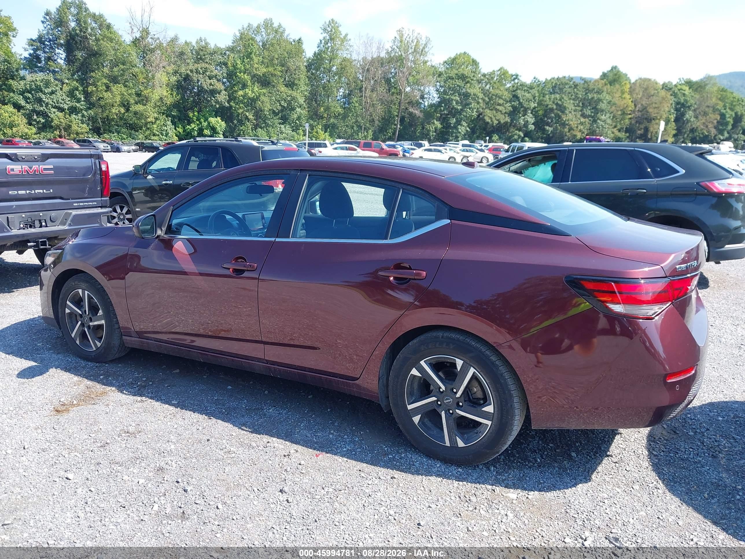 2025 Nissan Sentra Sv Red vin: 3N1AB8CV0SY292619