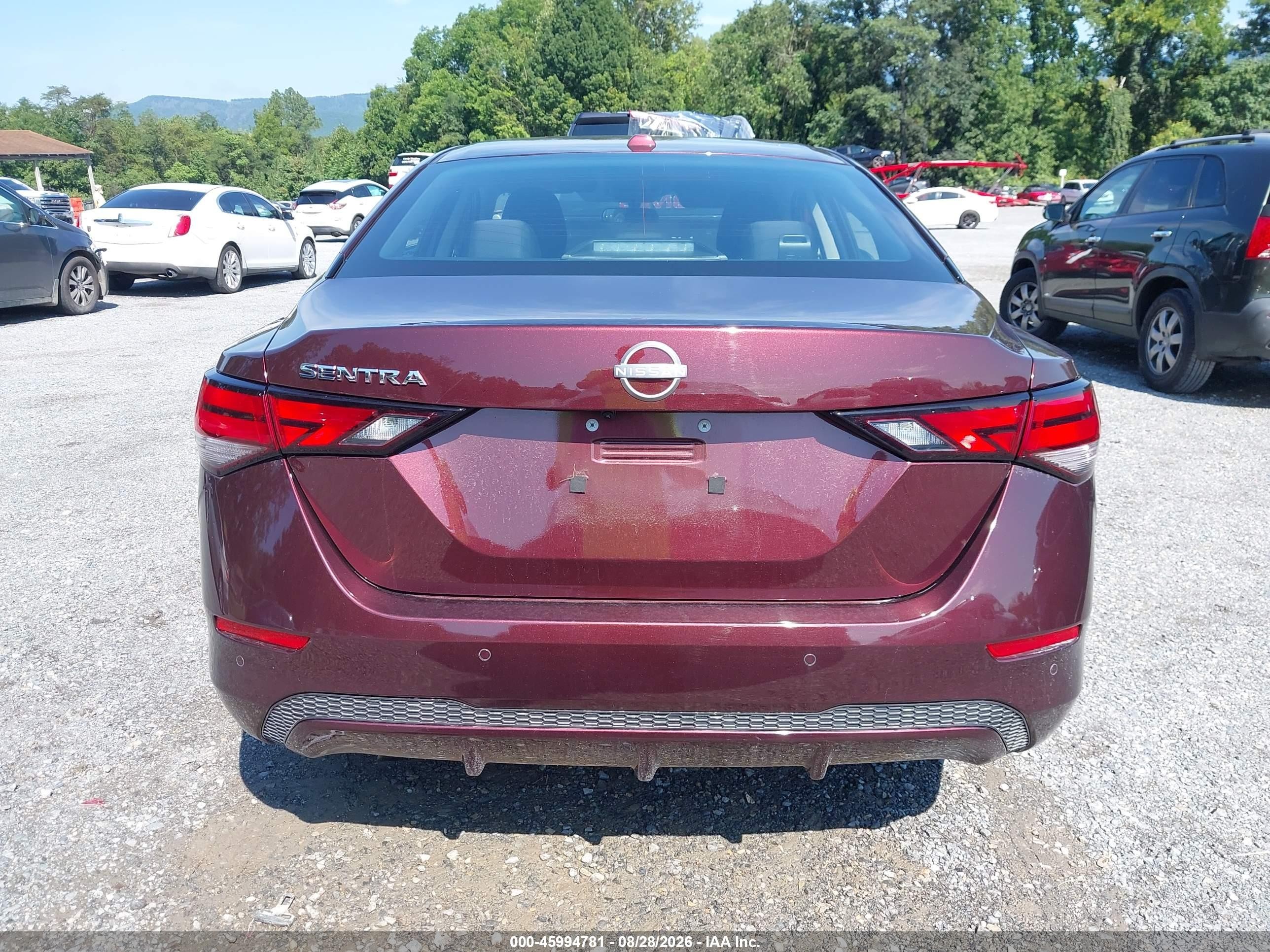 2025 Nissan Sentra Sv Red vin: 3N1AB8CV0SY292619