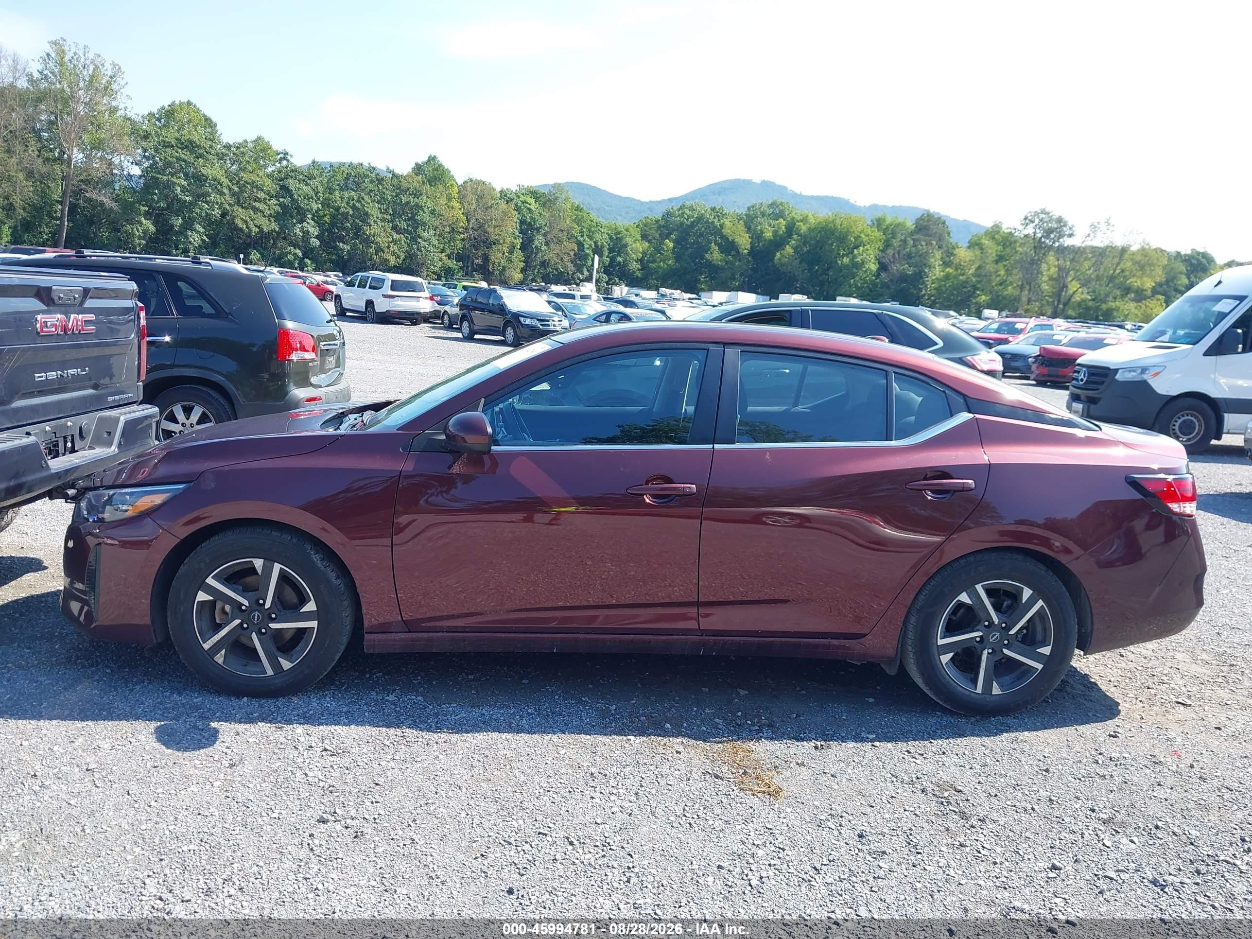 2025 Nissan Sentra Sv Red vin: 3N1AB8CV0SY292619