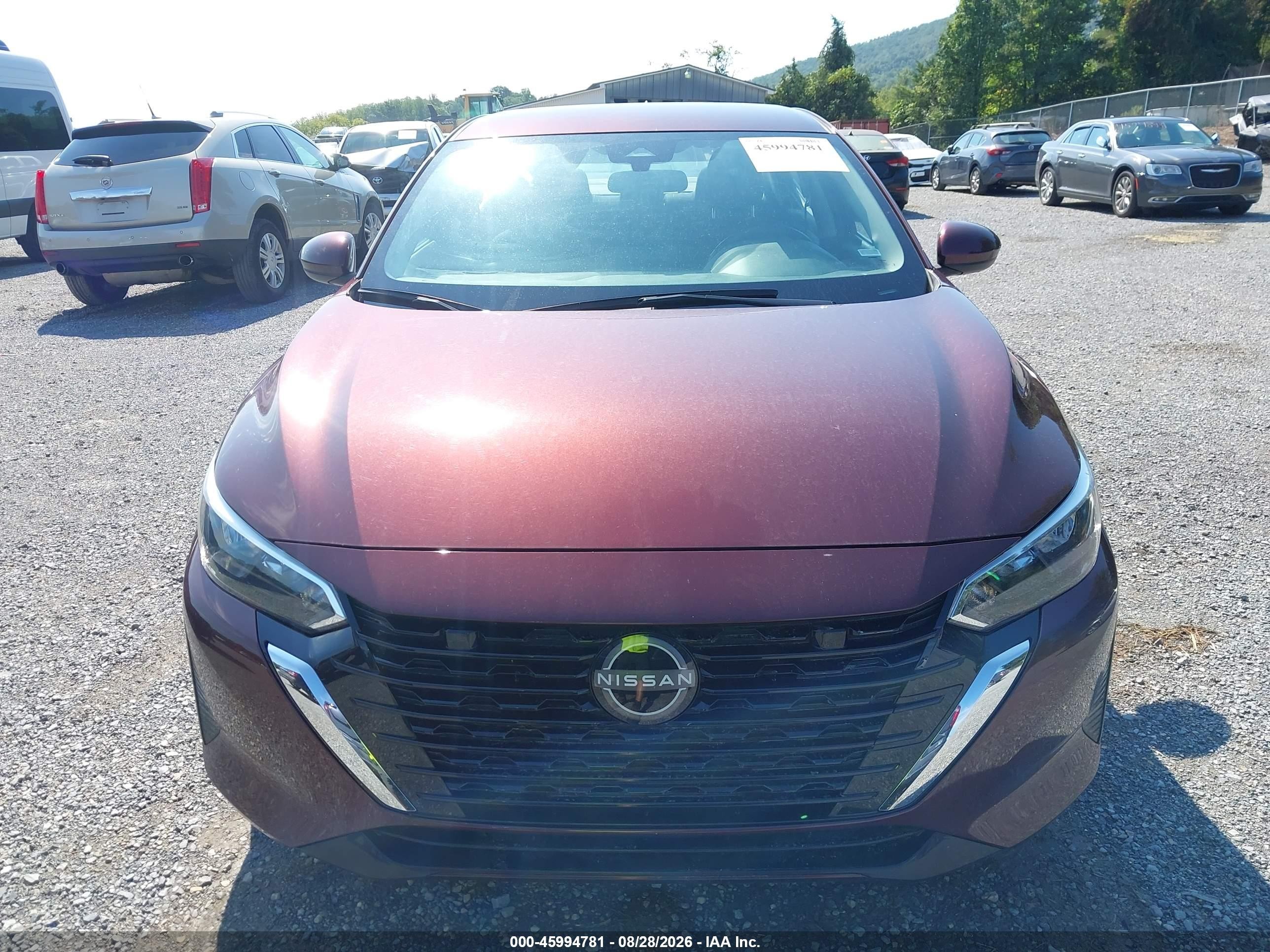 2025 Nissan Sentra Sv Red vin: 3N1AB8CV0SY292619