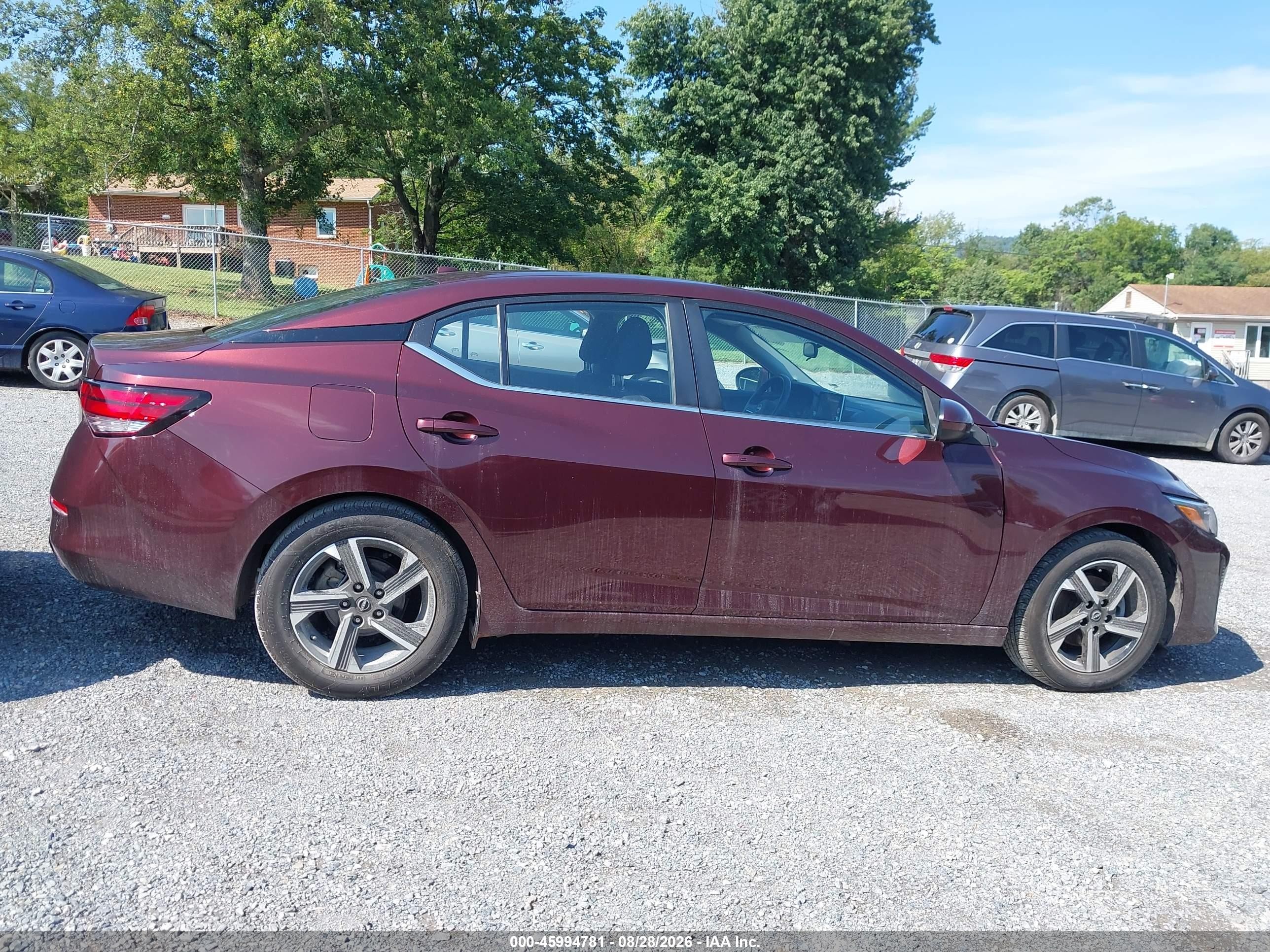 2025 Nissan Sentra Sv Red vin: 3N1AB8CV0SY292619
