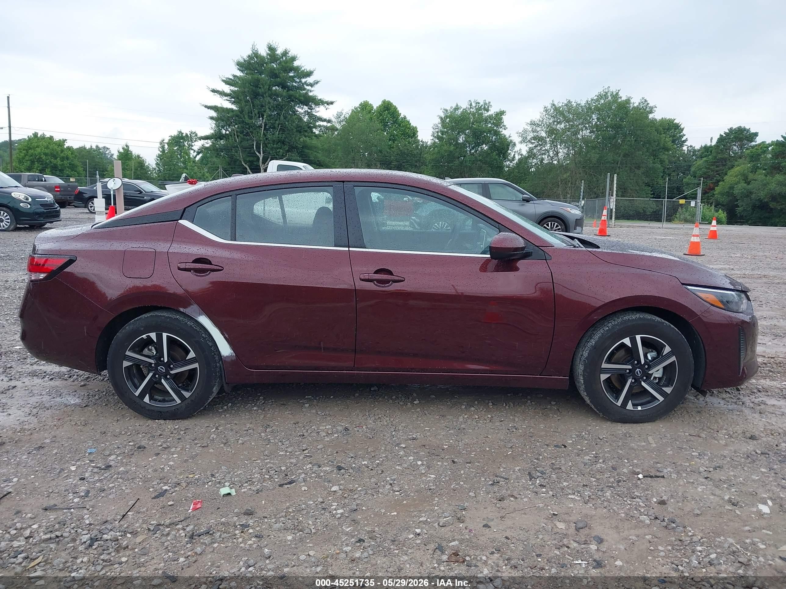 2025 Nissan Sentra Sv Красный vin: 3N1AB8CV0SY372454