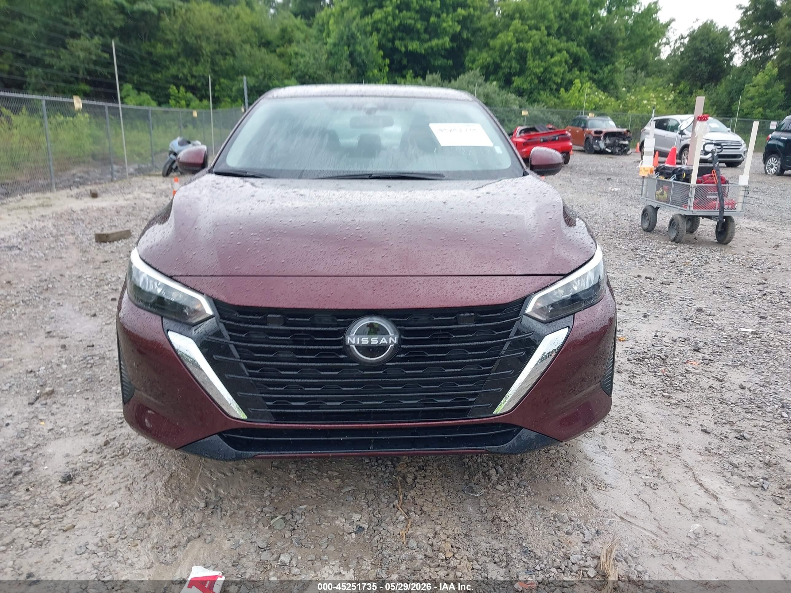 2025 Nissan Sentra Sv Красный vin: 3N1AB8CV0SY372454