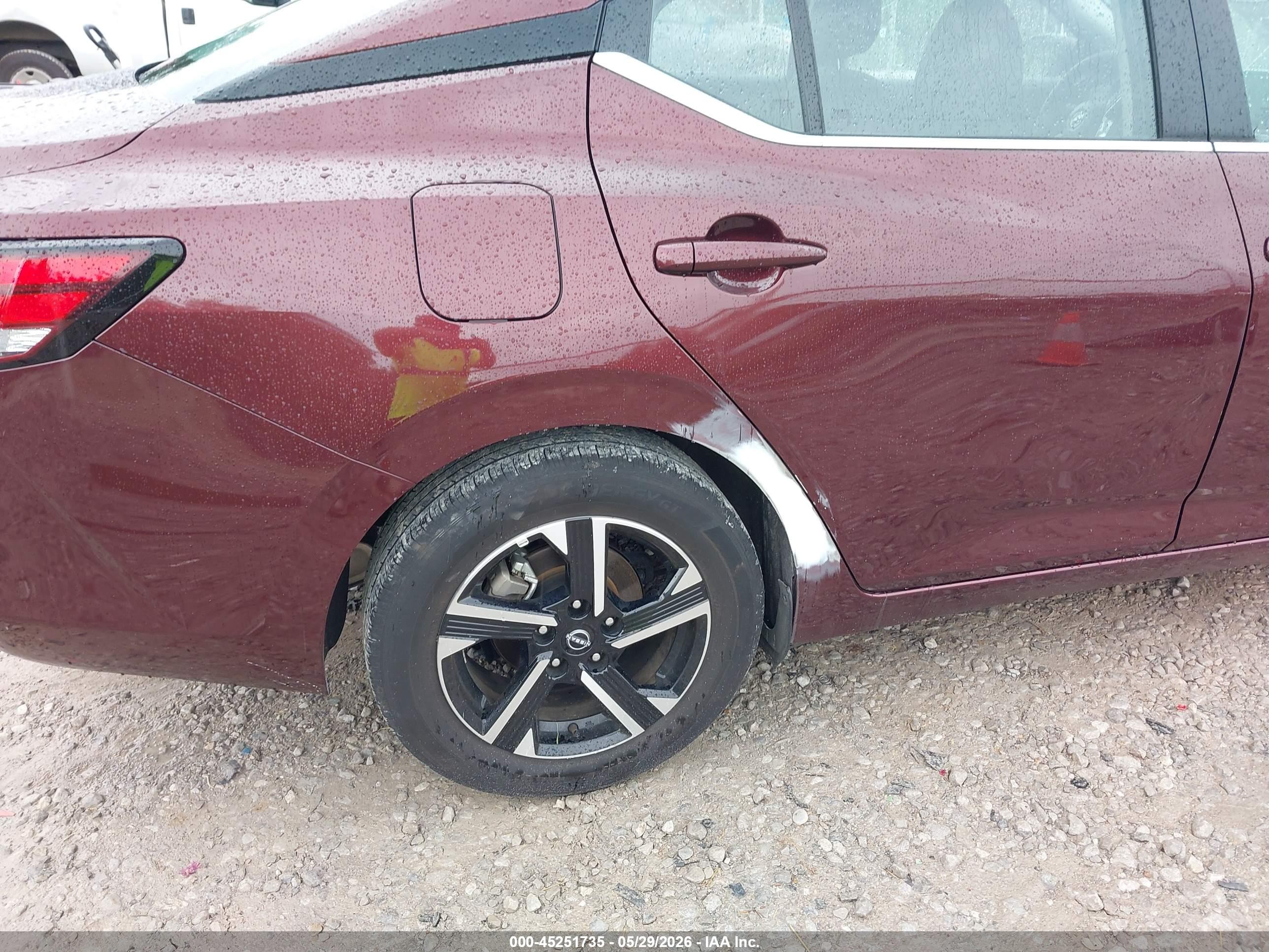 2025 Nissan Sentra Sv Красный vin: 3N1AB8CV0SY372454