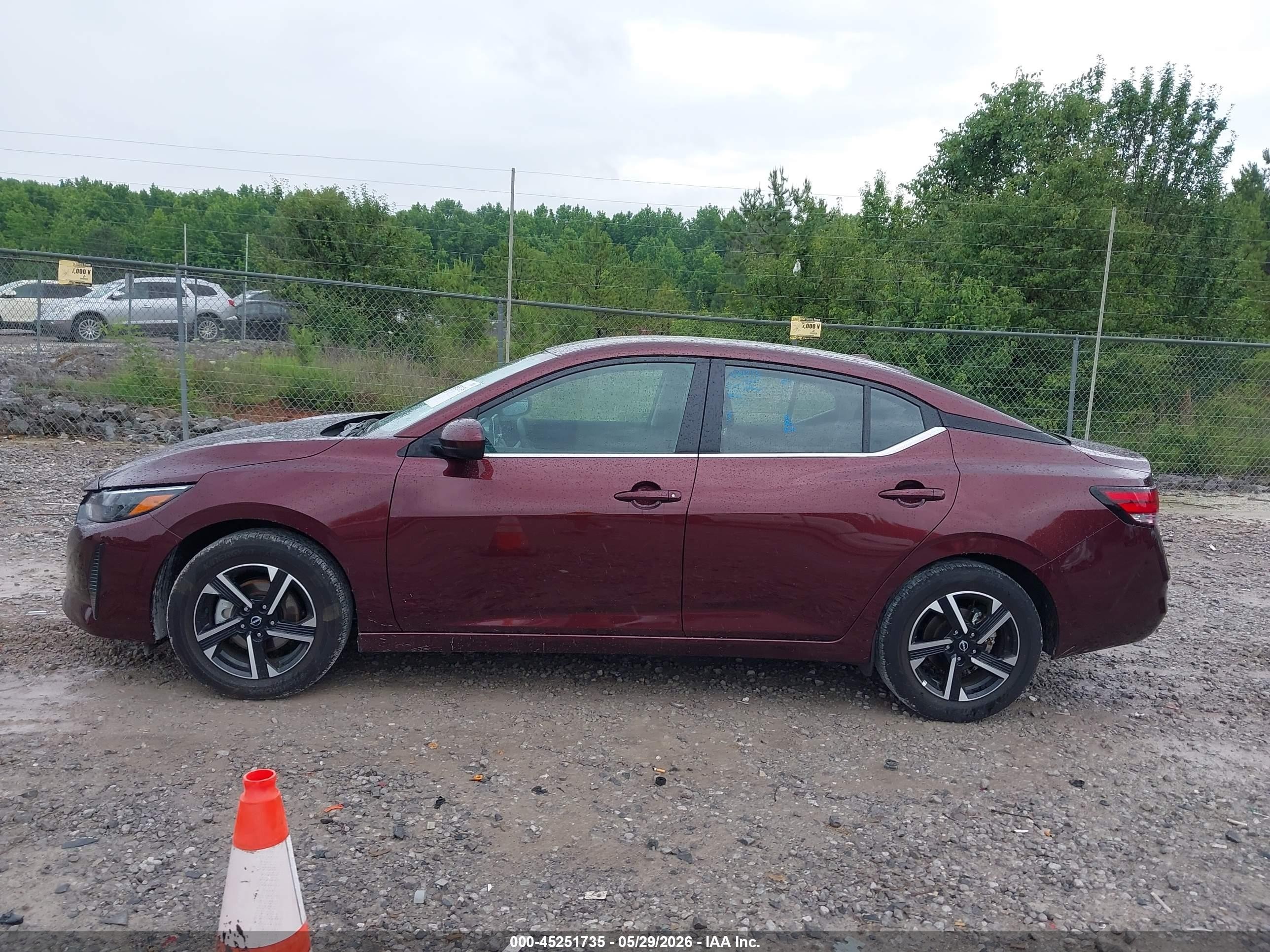 2025 Nissan Sentra Sv Красный vin: 3N1AB8CV0SY372454