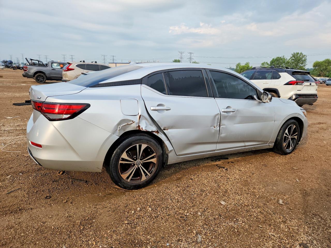 2021 Nissan Sentra Sv Silver vin: 3N1AB8CV1MY235784