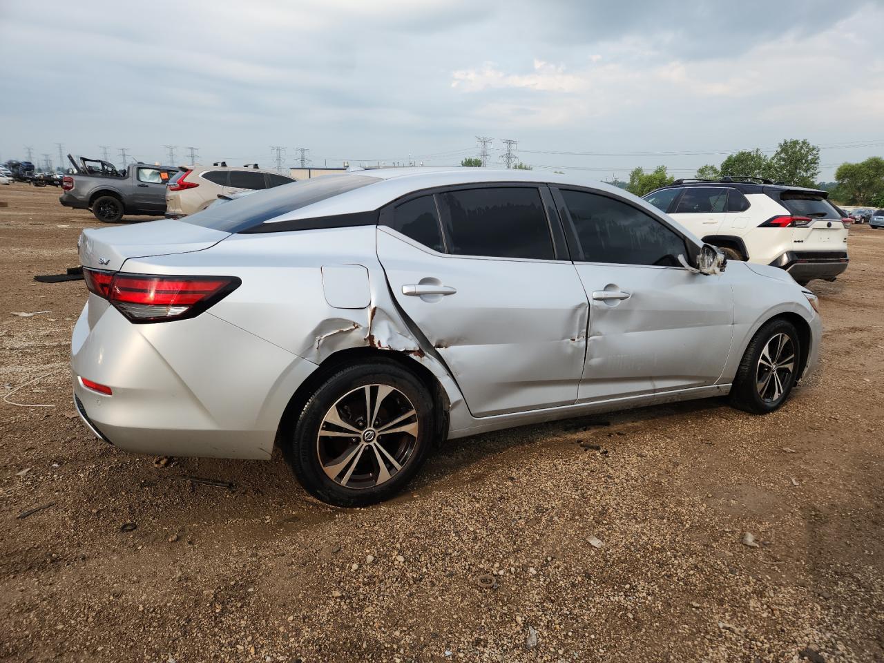 2021 Nissan Sentra Sv Silver vin: 3N1AB8CV1MY235784 Damage: Right Front Fender, Broken, Replacement Required