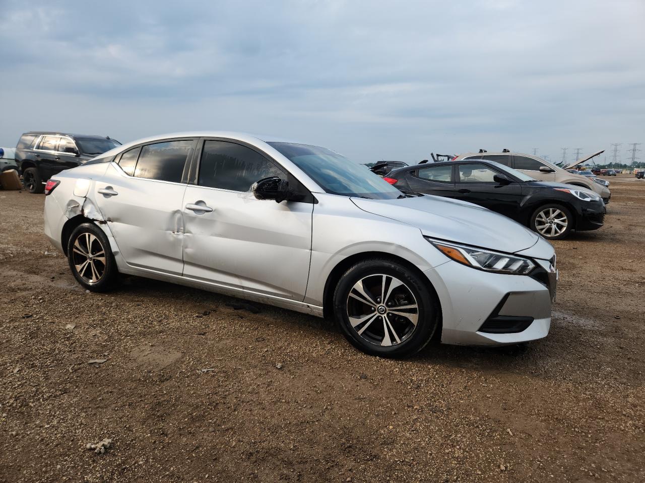 2021 Nissan Sentra Sv Silver vin: 3N1AB8CV1MY235784 Damage: Right Qtr Panel, Broken, Replacement Required