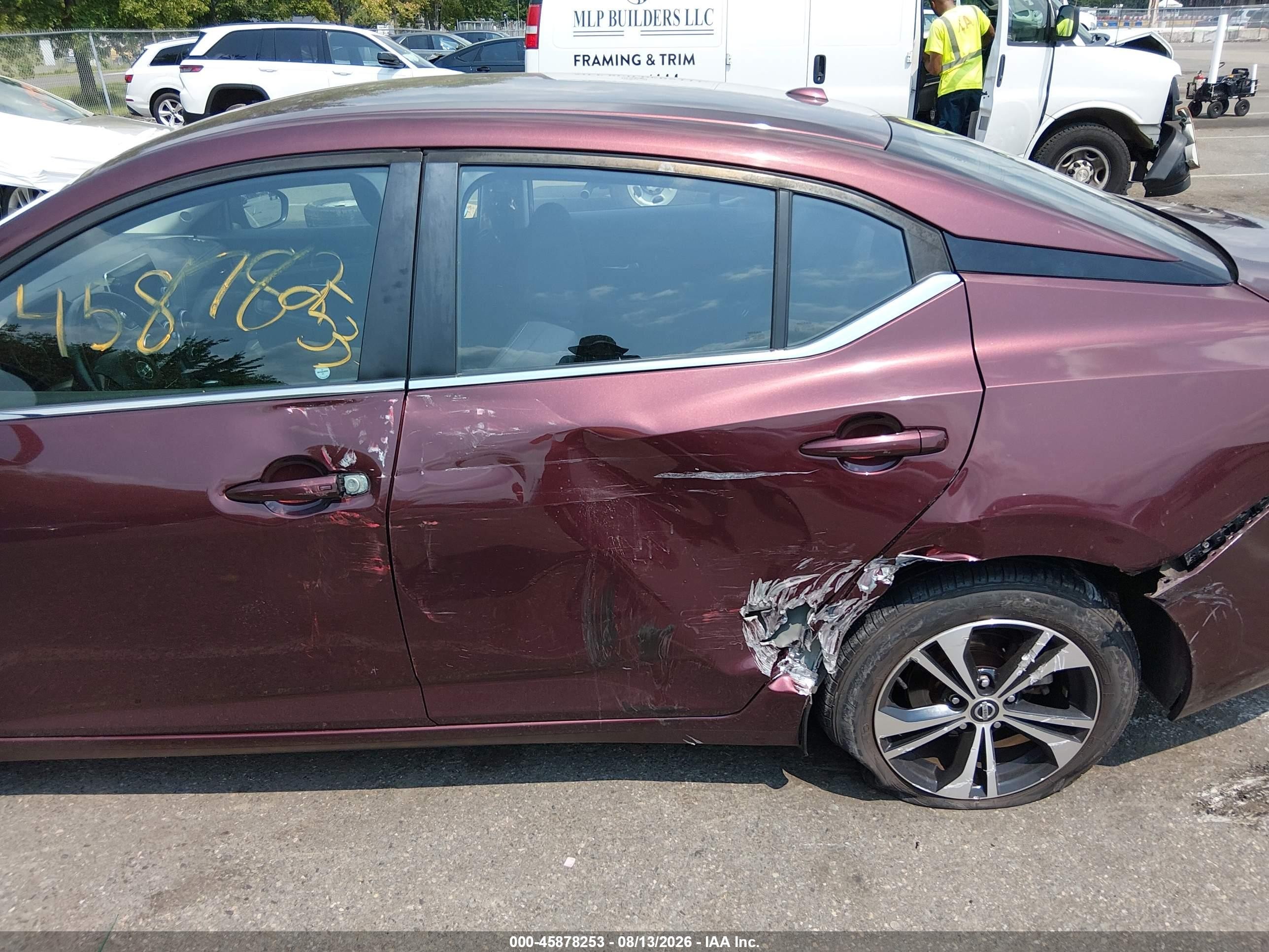 2021 Nissan Sentra Sv Xtronic Cvt Red vin: 3N1AB8CV1MY280434