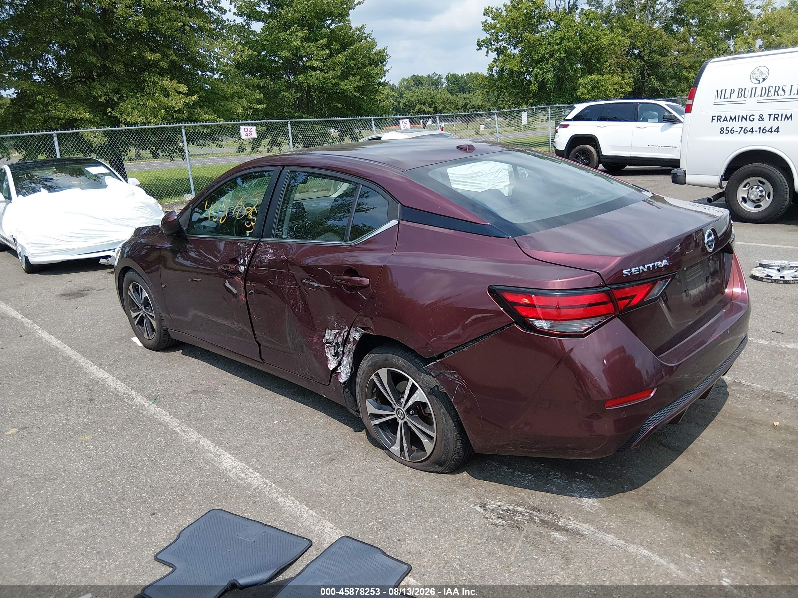 2021 Nissan Sentra Sv Xtronic Cvt Red vin: 3N1AB8CV1MY280434