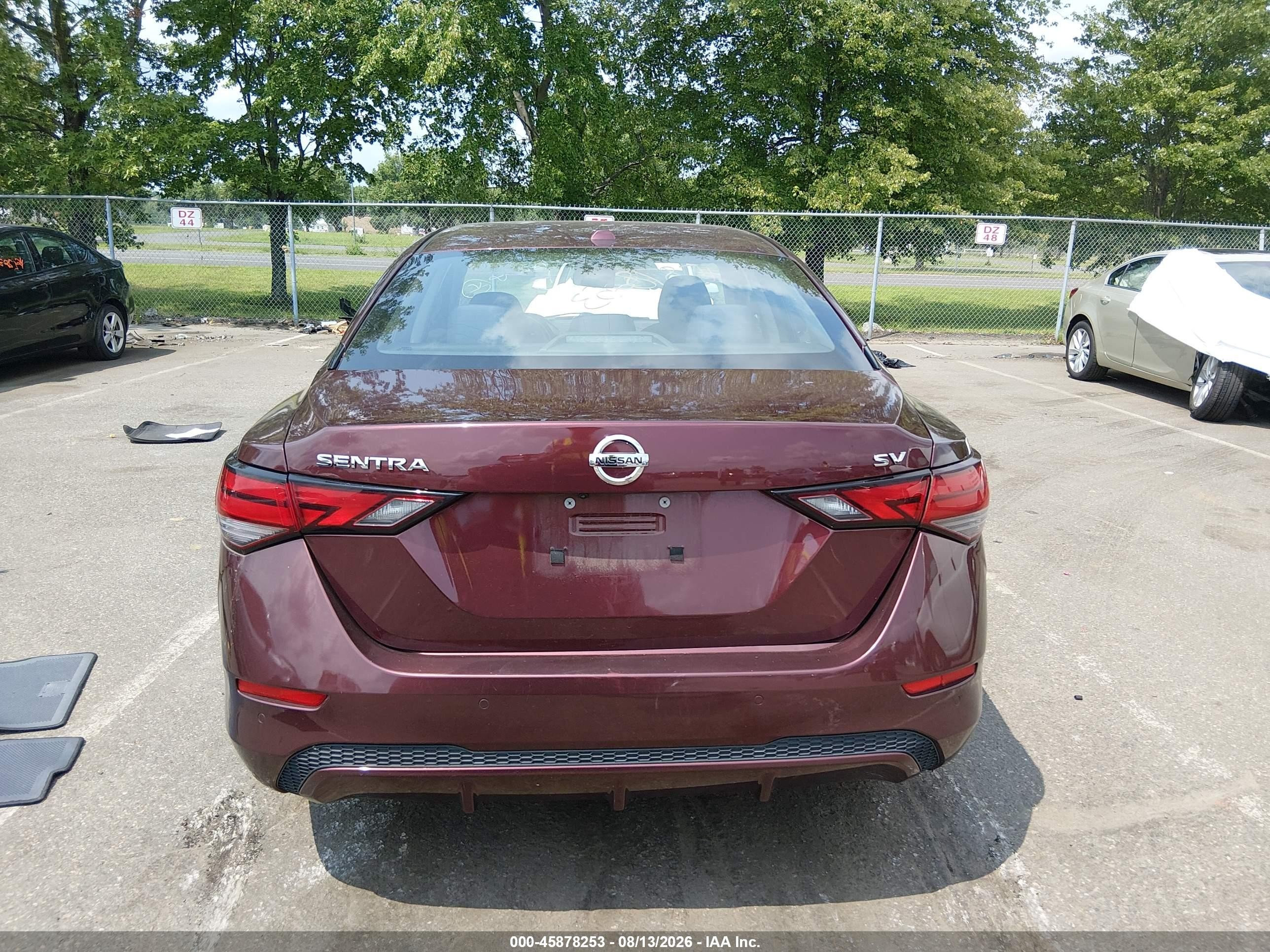 2021 Nissan Sentra Sv Xtronic Cvt Red vin: 3N1AB8CV1MY280434