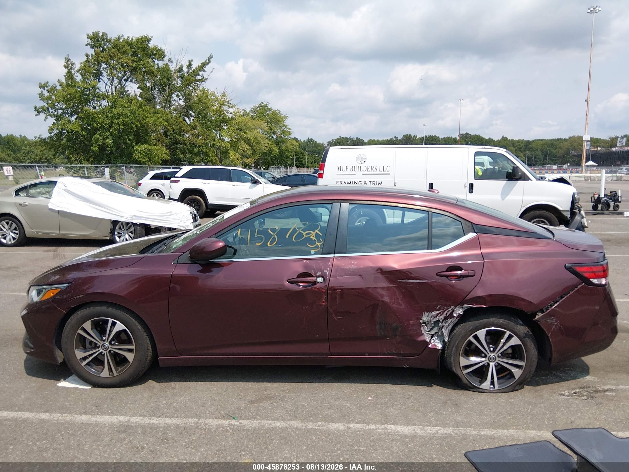 2021 Nissan Sentra Sv Xtronic Cvt Red vin: 3N1AB8CV1MY280434