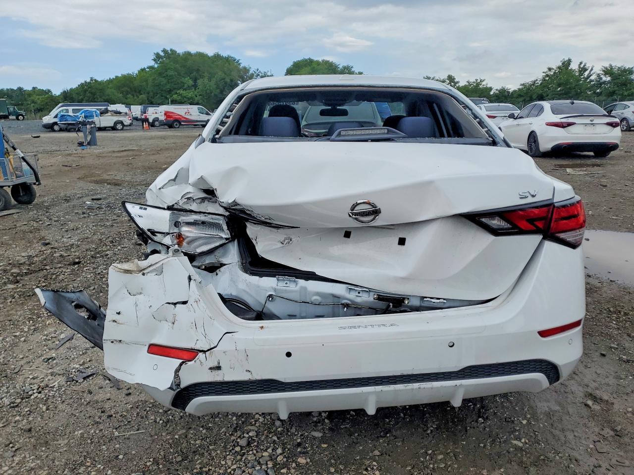 2022 Nissan Sentra Sv White vin: 3N1AB8CV1NY297431