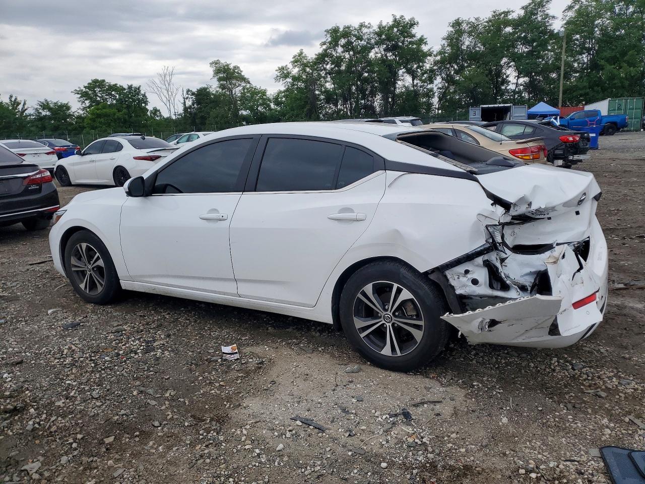2022 Nissan Sentra Sv White vin: 3N1AB8CV1NY297431