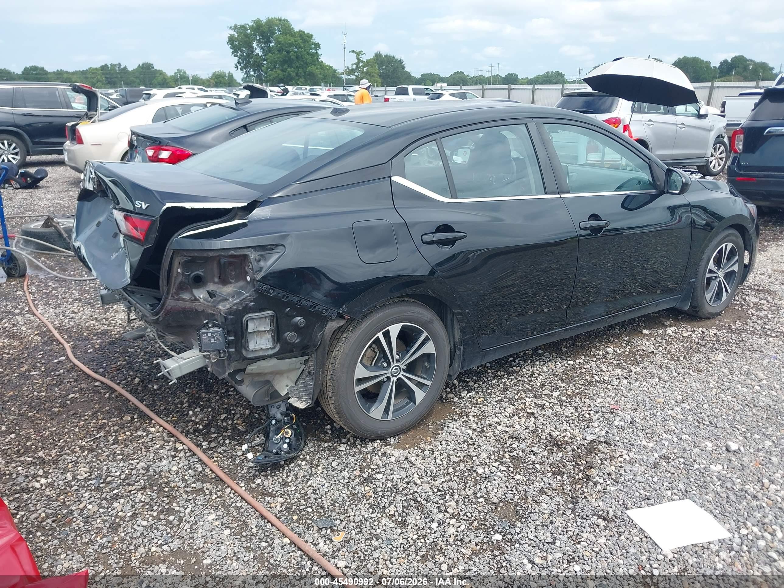 2023 Nissan Sentra Sv Xtronic Cvt Black vin: 3N1AB8CV1PY249849
