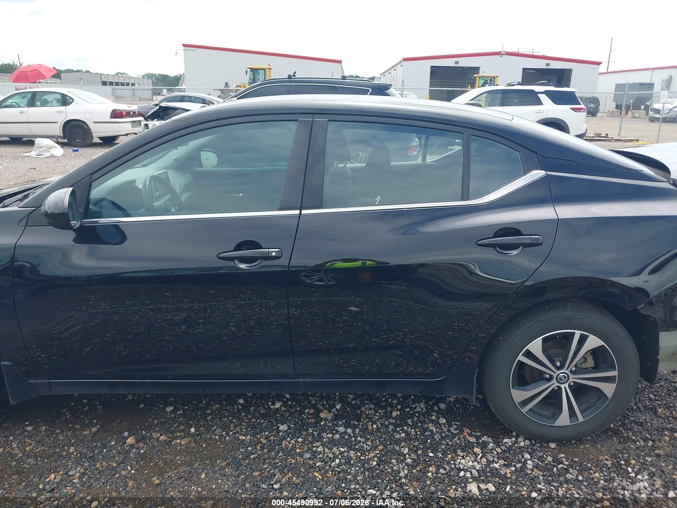 2023 Nissan Sentra Sv Xtronic Cvt Black vin: 3N1AB8CV1PY249849