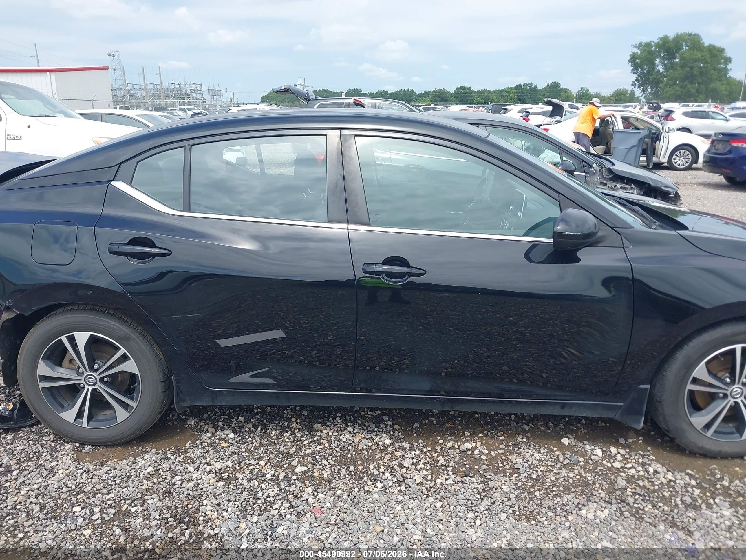 2023 Nissan Sentra Sv Xtronic Cvt Black vin: 3N1AB8CV1PY249849