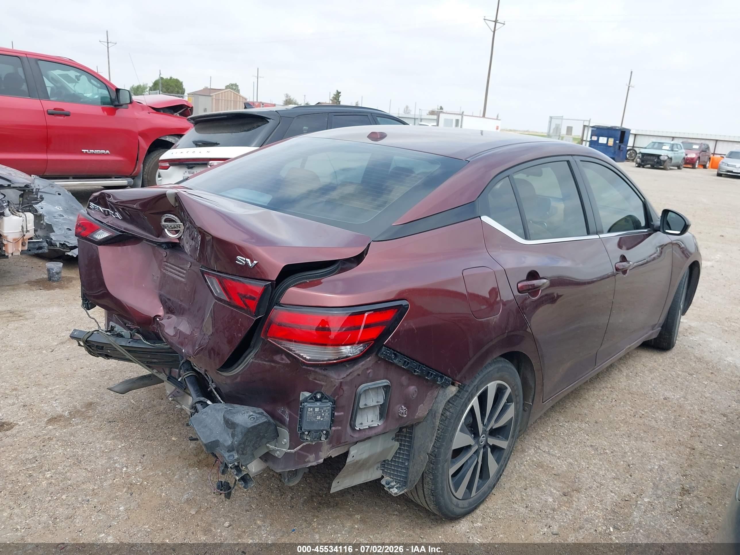 2023 Nissan Sentra Sv Xtronic Cvt Maroon vin: 3N1AB8CV1PY251391