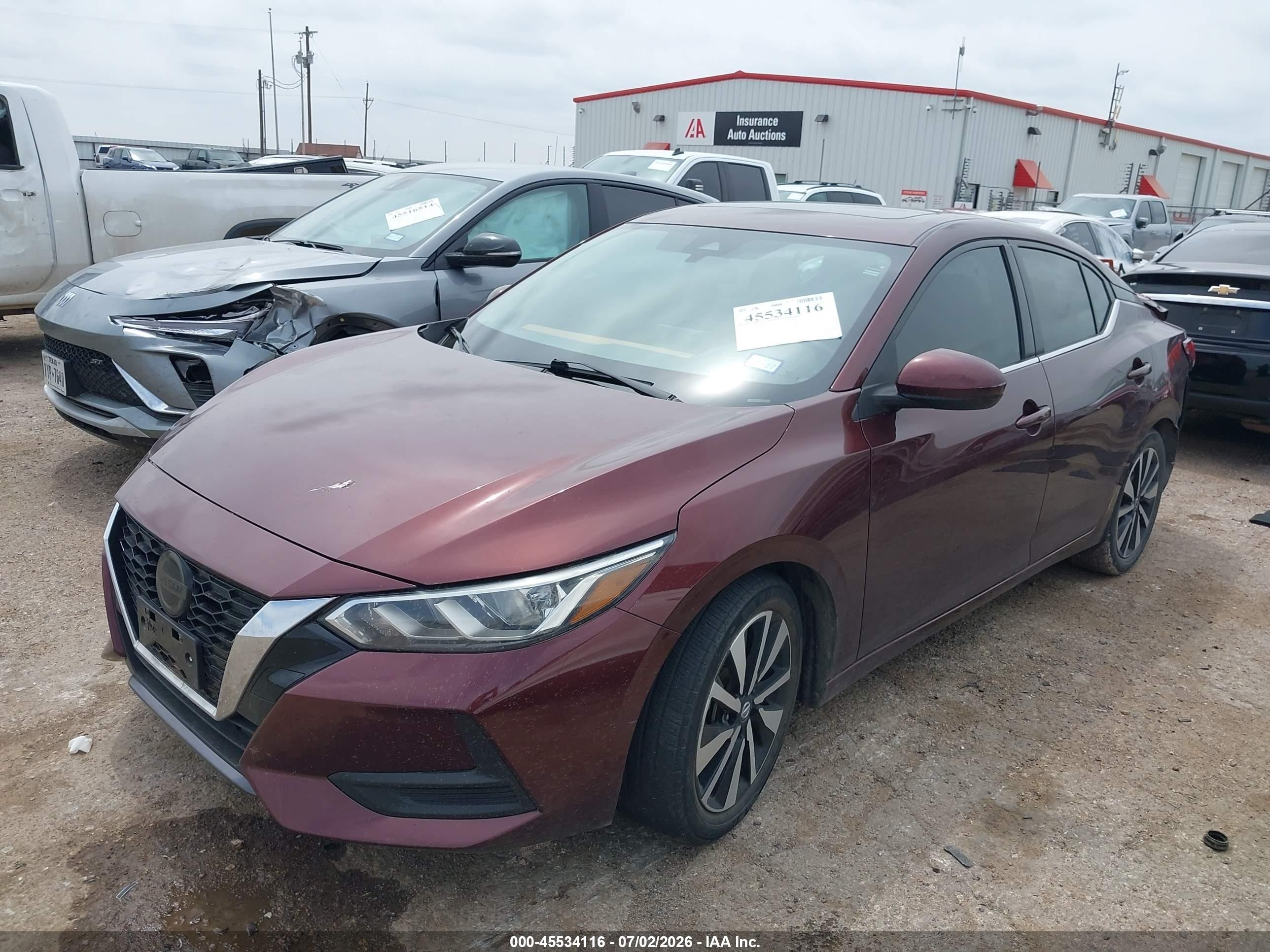 2023 Nissan Sentra Sv Xtronic Cvt Maroon vin: 3N1AB8CV1PY251391