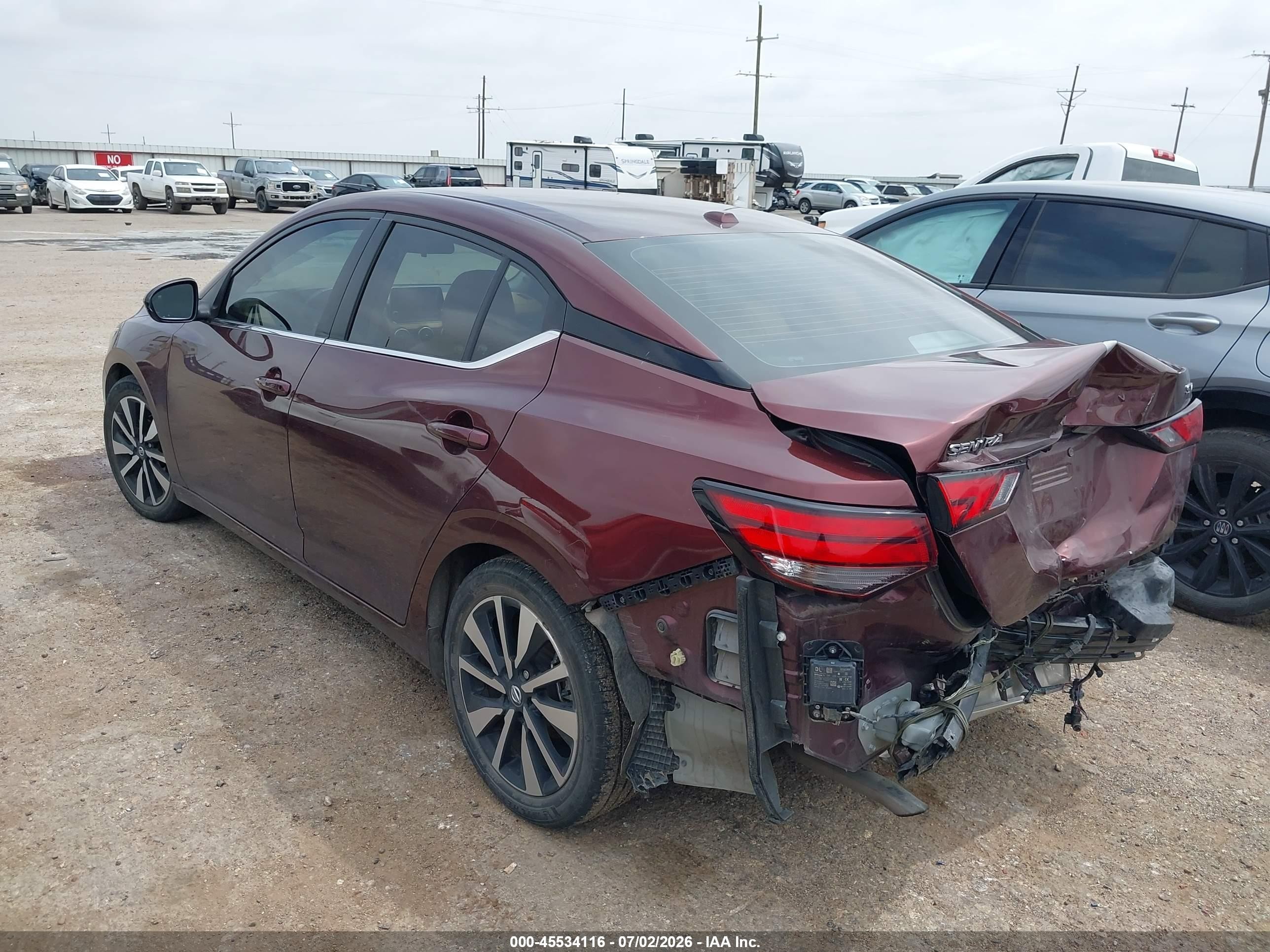 2023 Nissan Sentra Sv Xtronic Cvt Maroon vin: 3N1AB8CV1PY251391