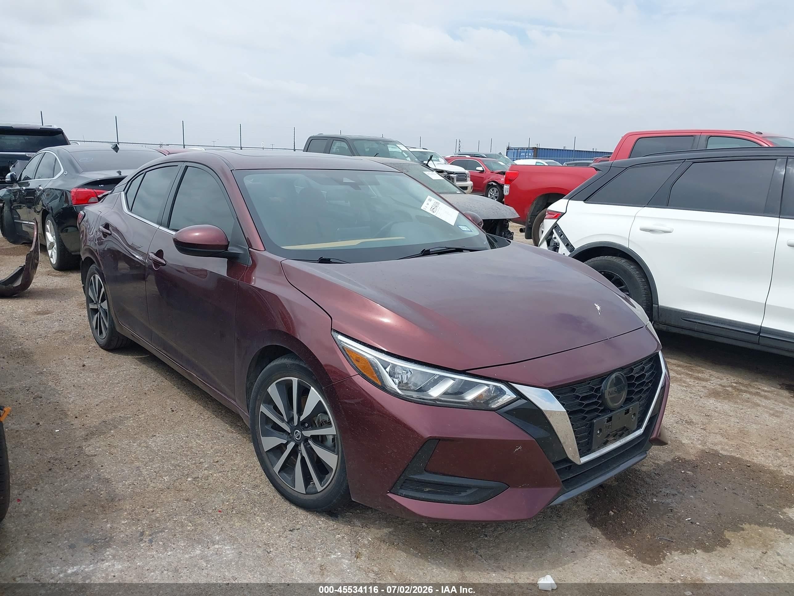 2023 Nissan Sentra Sv Xtronic Cvt Maroon vin: 3N1AB8CV1PY251391