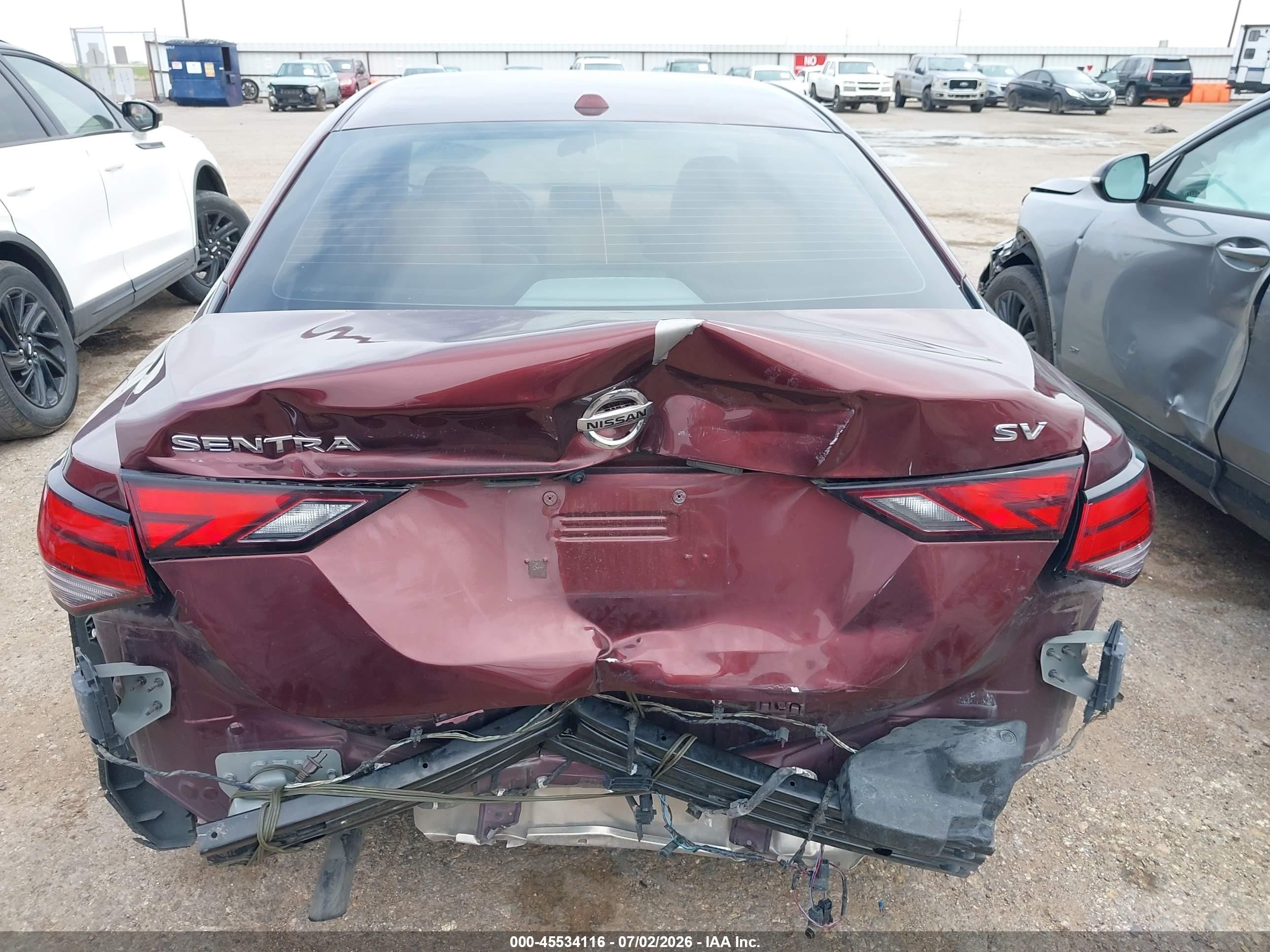 2023 Nissan Sentra Sv Xtronic Cvt Maroon vin: 3N1AB8CV1PY251391