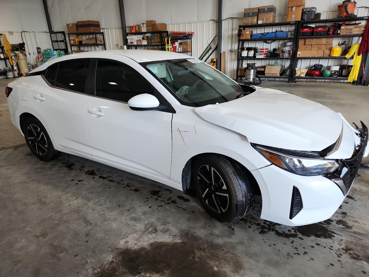 2024 Nissan Sentra Sv White vin: 3N1AB8CV1RY316341 Damage: Right Front Fender, Dent(S) W/ Paint Dmg, > 12 Inches
