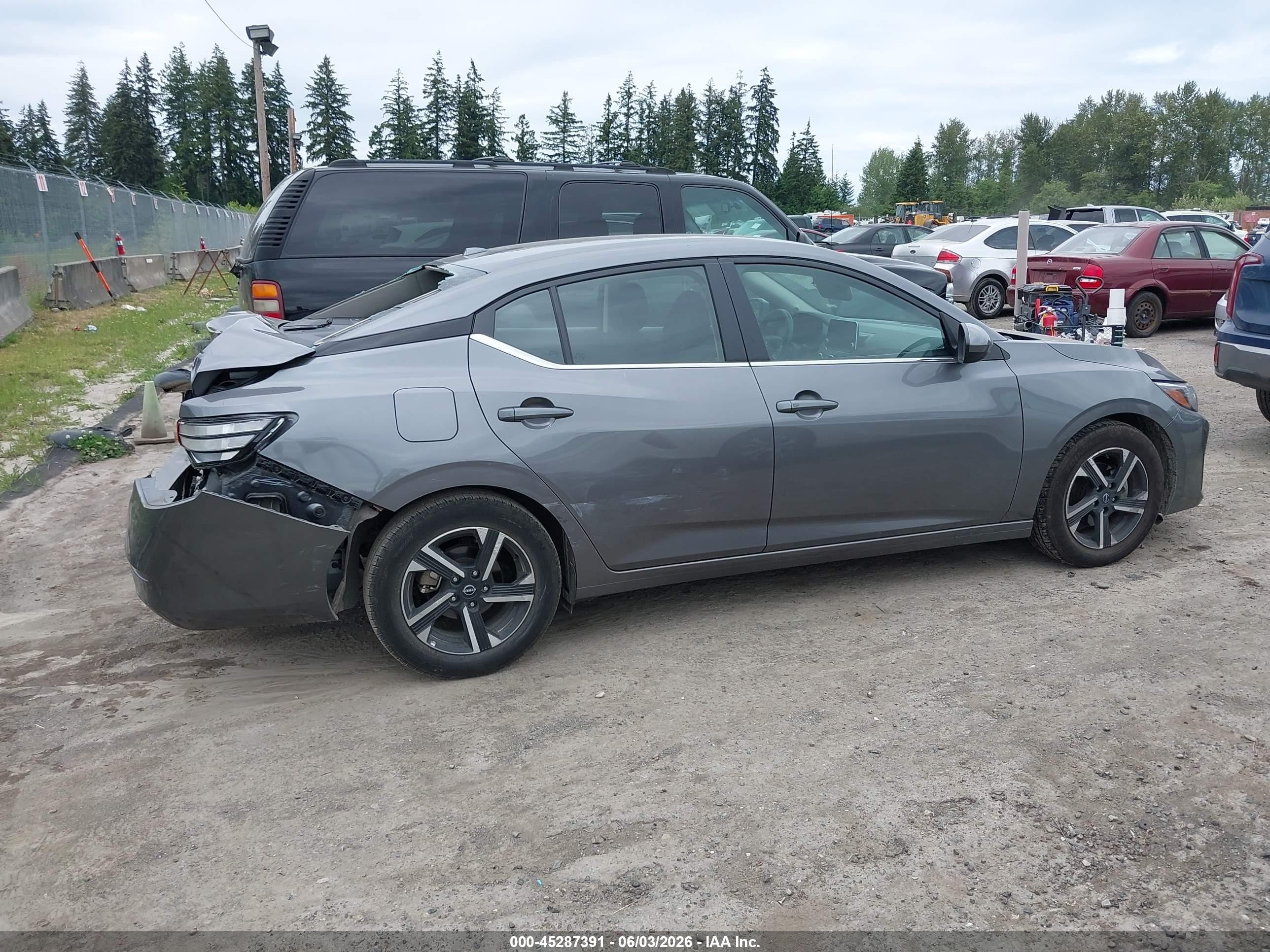 2024 Nissan Sentra Sv Xtronic Cvt Gray vin: 3N1AB8CV1RY348447