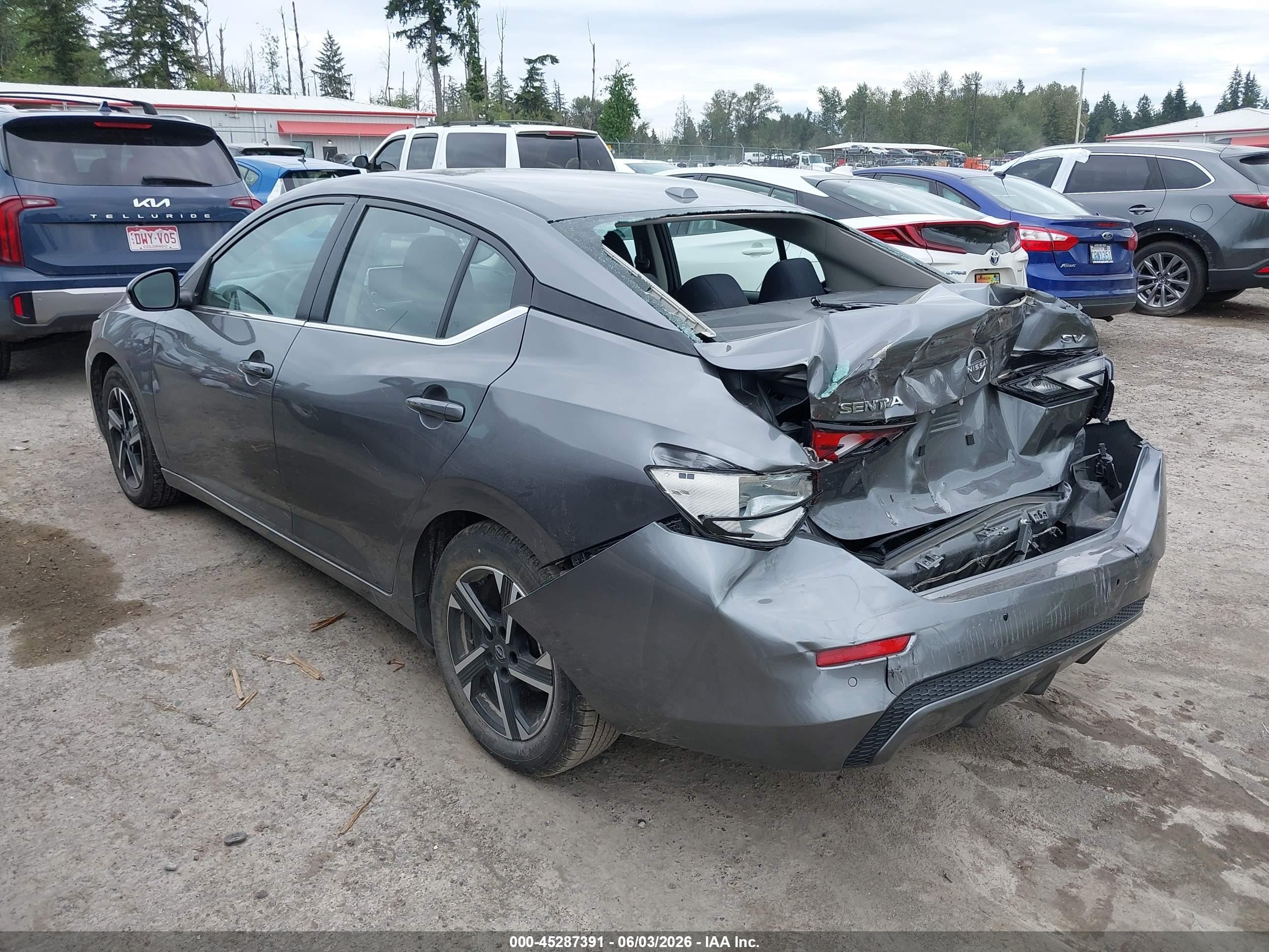 2024 Nissan Sentra Sv Xtronic Cvt Gray vin: 3N1AB8CV1RY348447