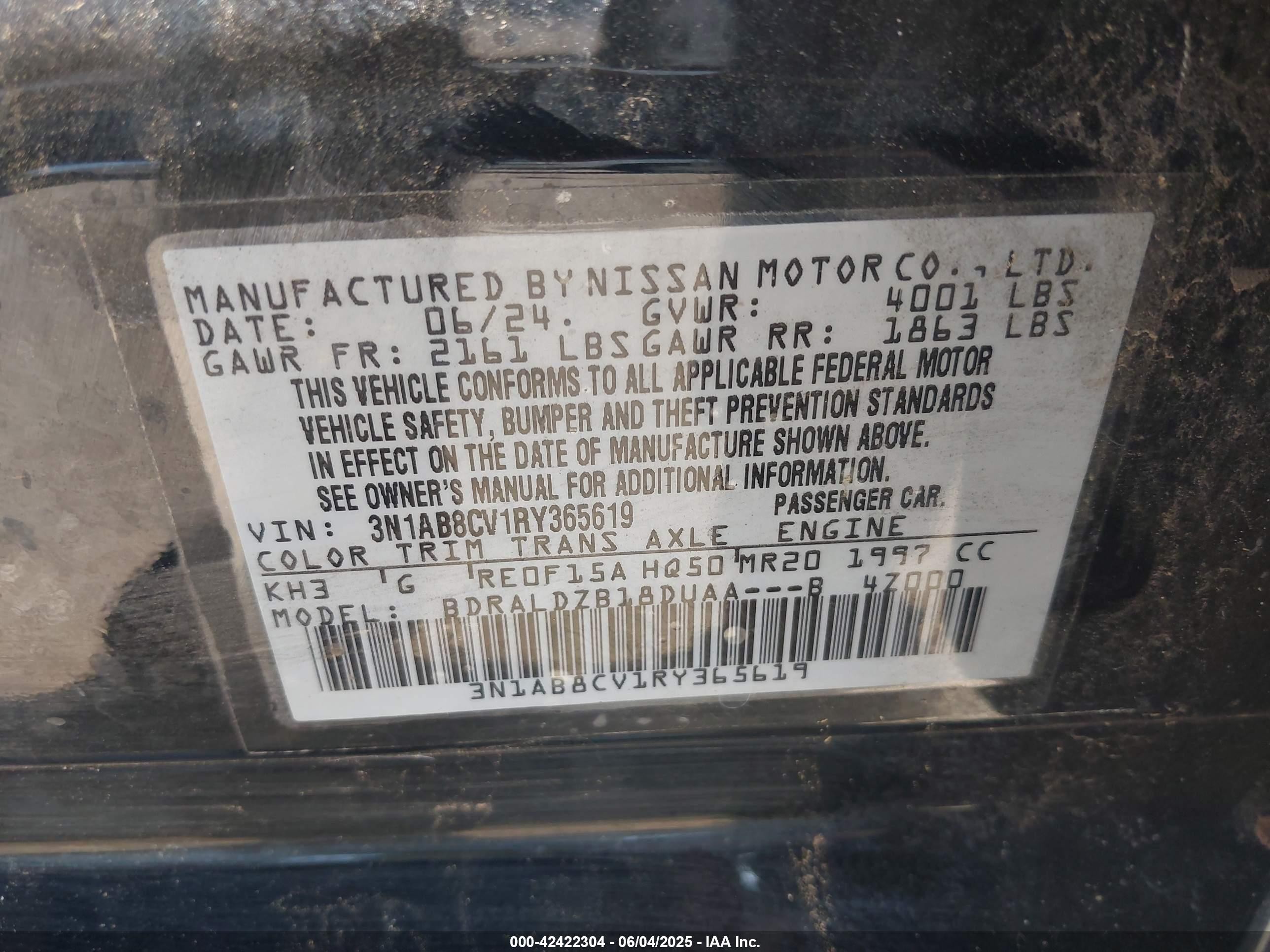 2024 Nissan Sentra Sv Xtronic Cvt Black vin: 3N1AB8CV1RY365619
