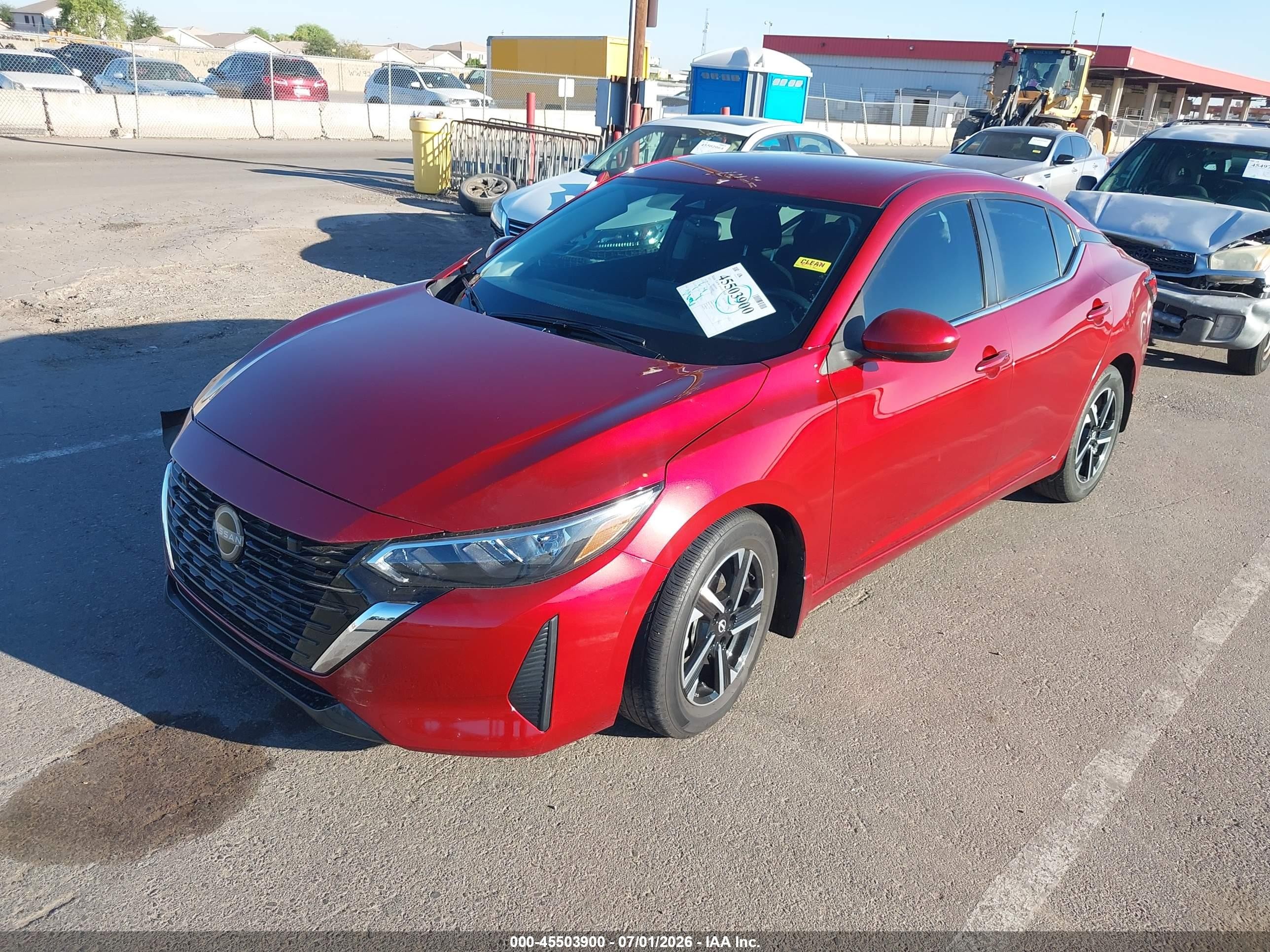 2025 Nissan Sentra Sv Красный vin: 3N1AB8CV1SY245972