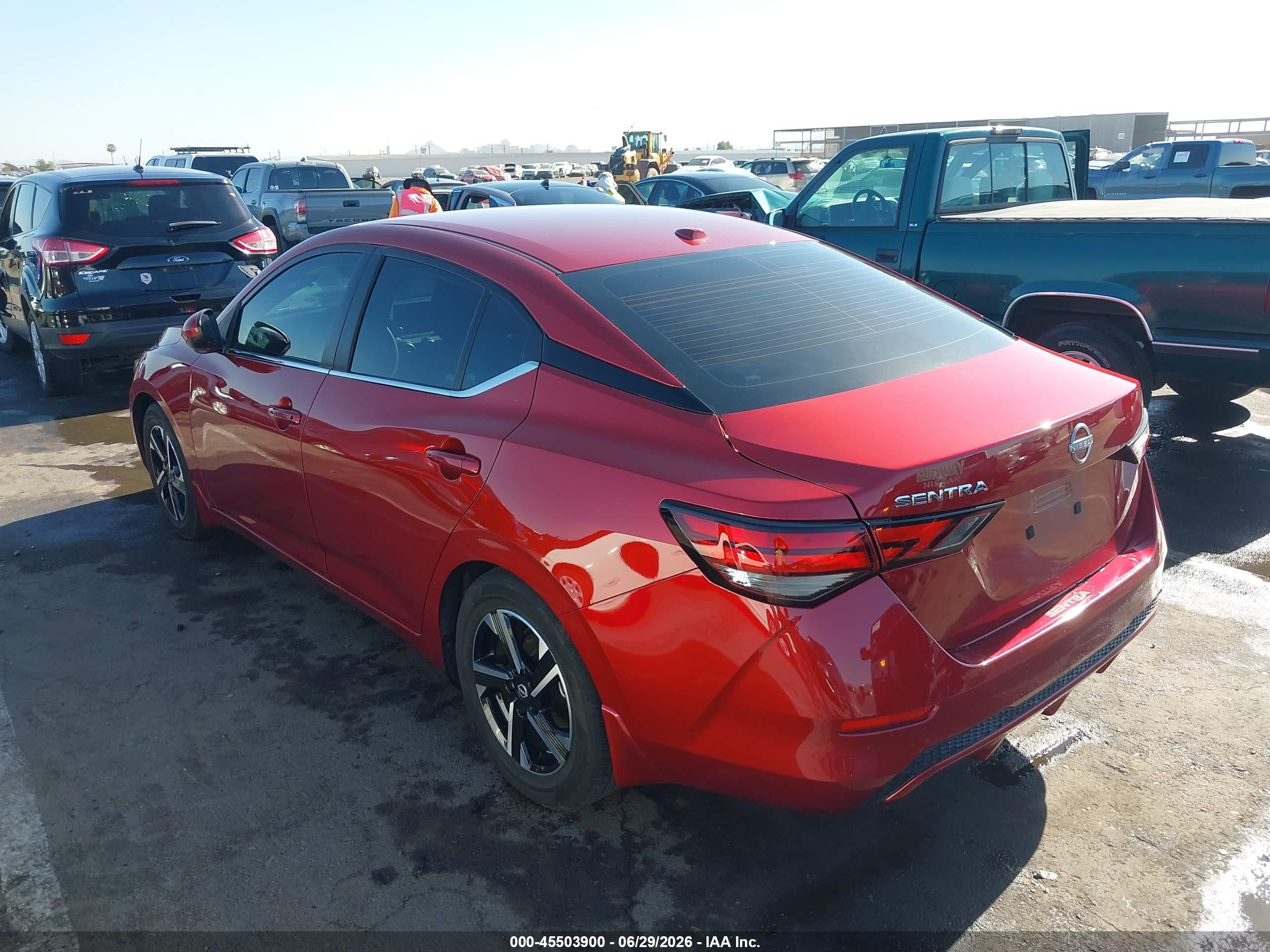 2025 Nissan Sentra Sv Красный vin: 3N1AB8CV1SY245972