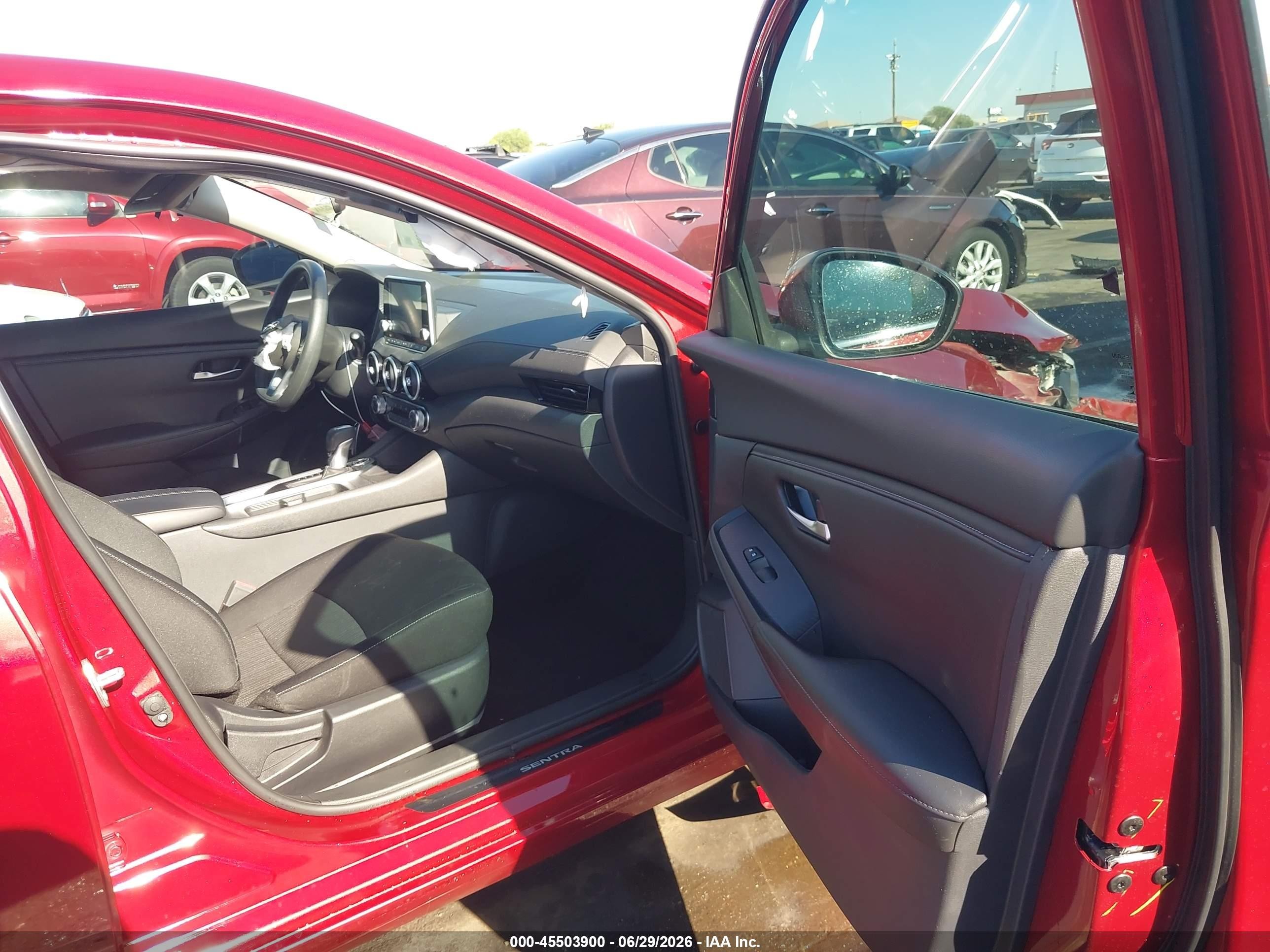 2025 Nissan Sentra Sv Красный vin: 3N1AB8CV1SY245972