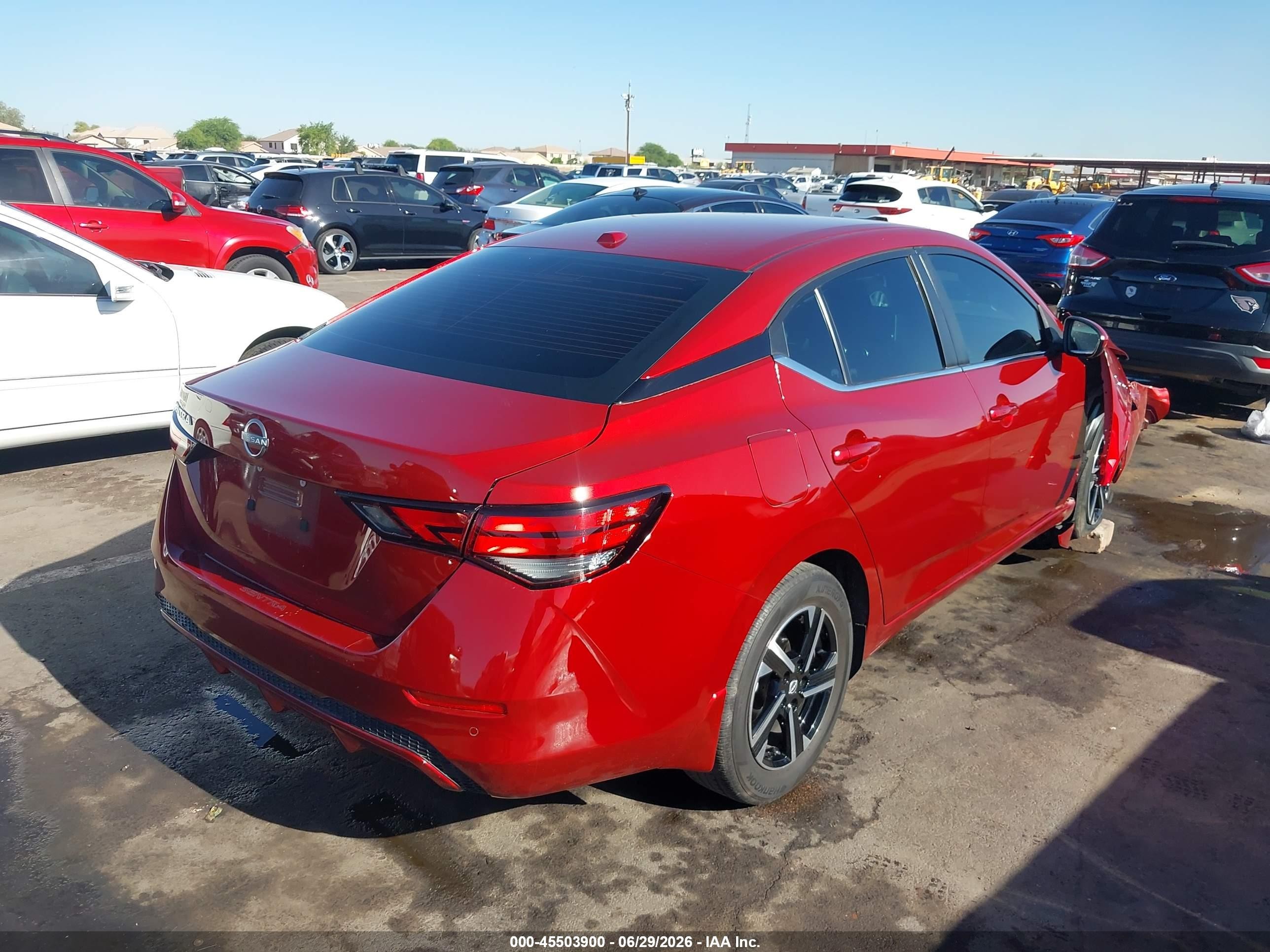 2025 Nissan Sentra Sv Красный vin: 3N1AB8CV1SY245972