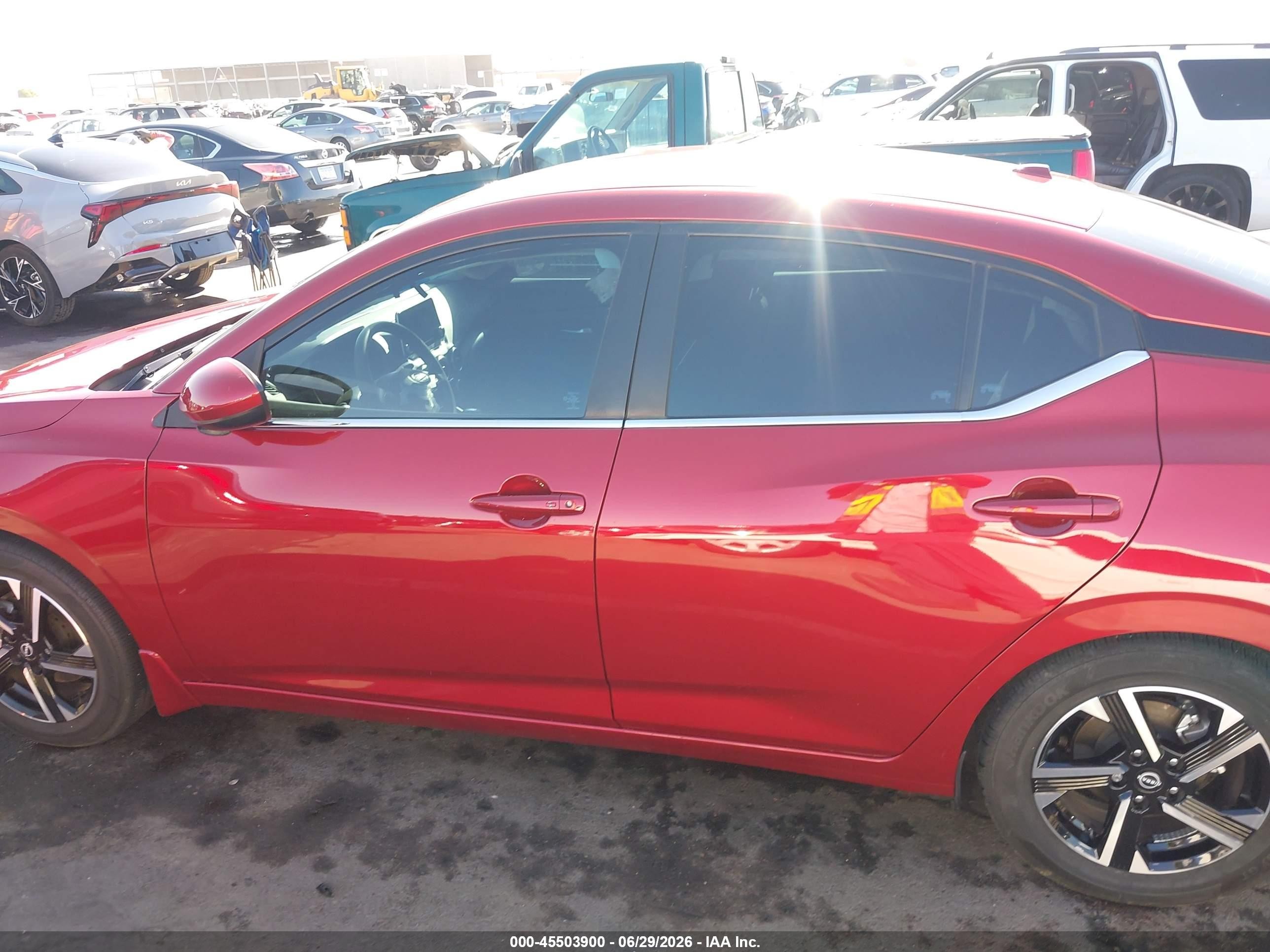 2025 Nissan Sentra Sv Красный vin: 3N1AB8CV1SY245972