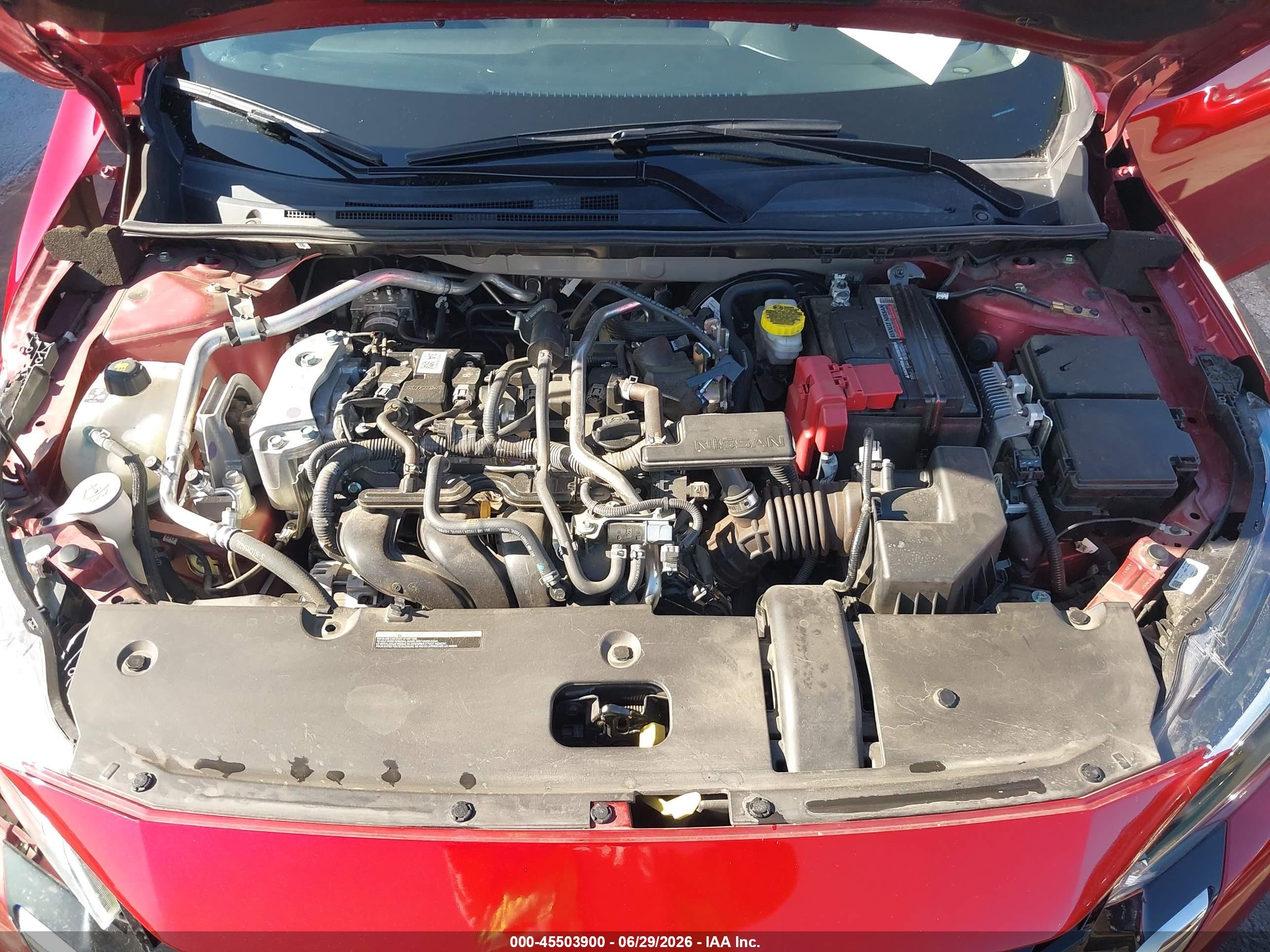 2025 Nissan Sentra Sv Красный vin: 3N1AB8CV1SY245972