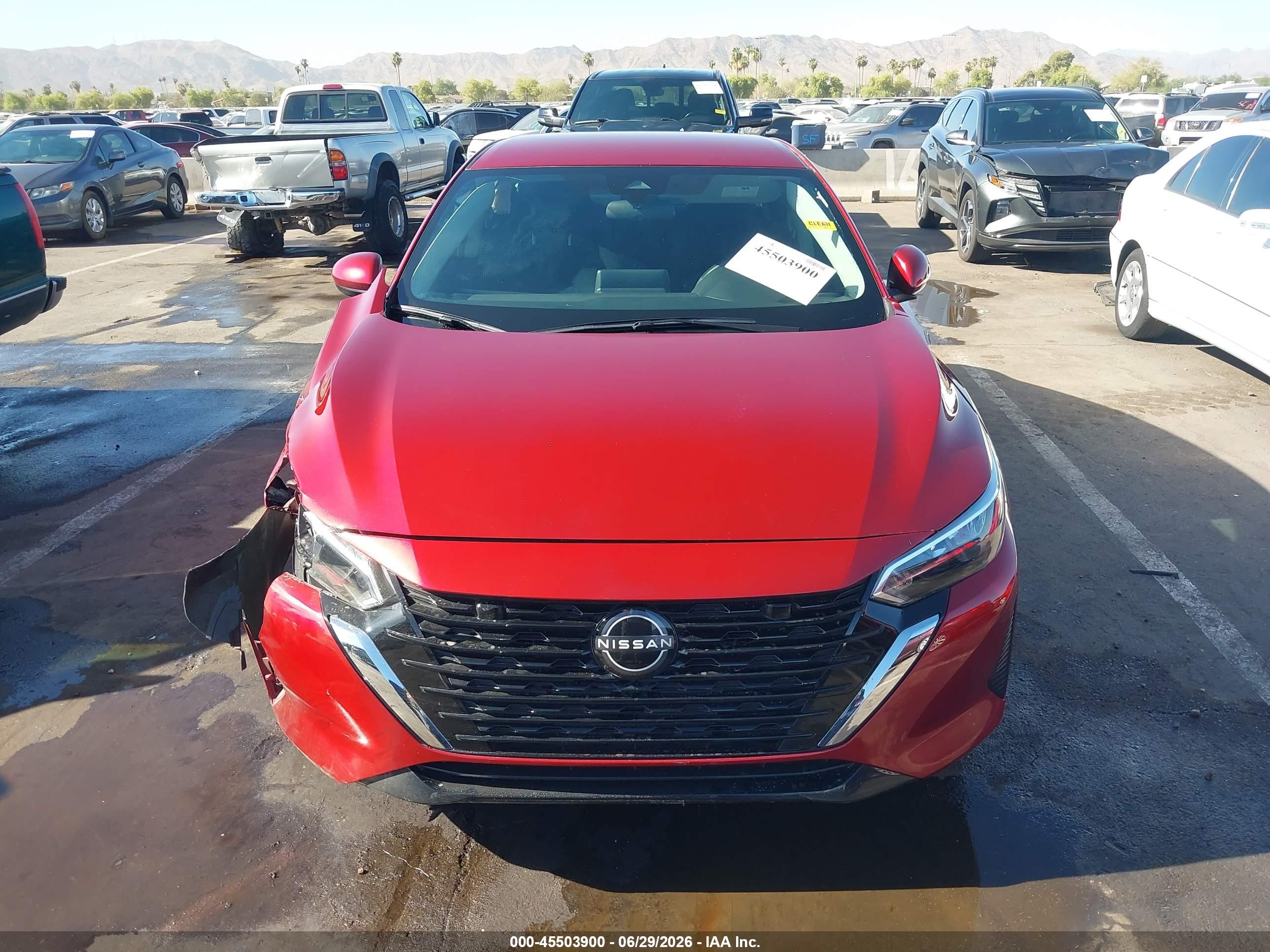 2025 Nissan Sentra Sv Красный vin: 3N1AB8CV1SY245972