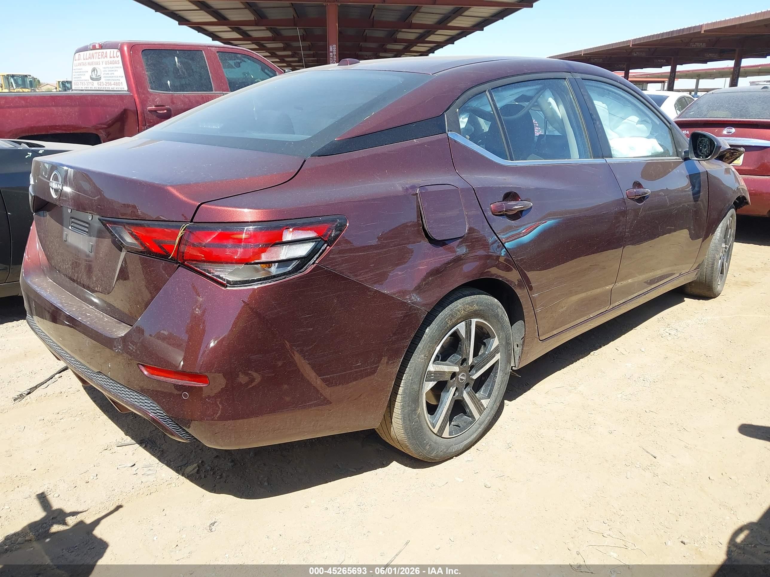 2025 Nissan Sentra Sv Burgundy vin: 3N1AB8CV1SY299983