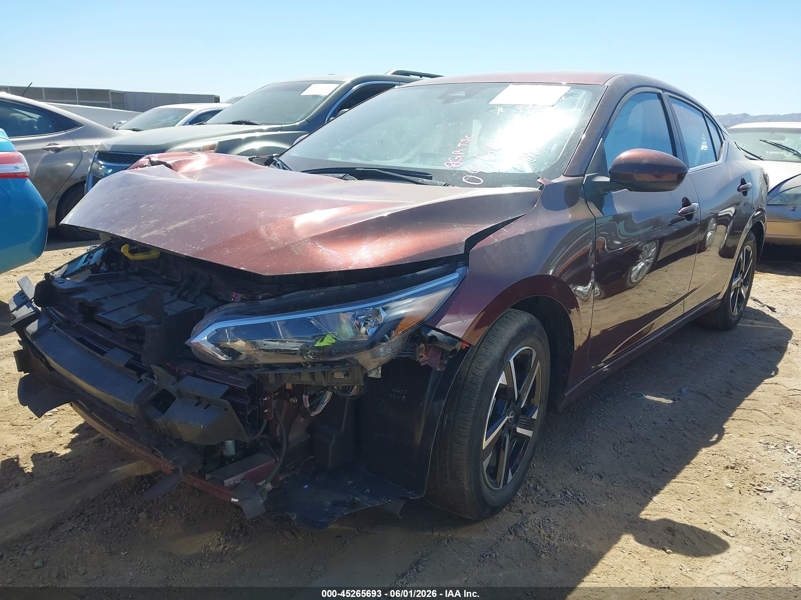 2025 Nissan Sentra Sv Burgundy vin: 3N1AB8CV1SY299983