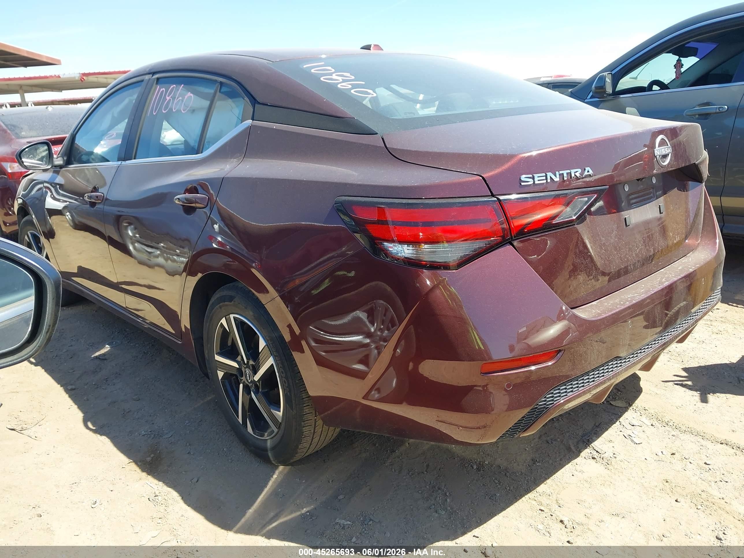 2025 Nissan Sentra Sv Burgundy vin: 3N1AB8CV1SY299983