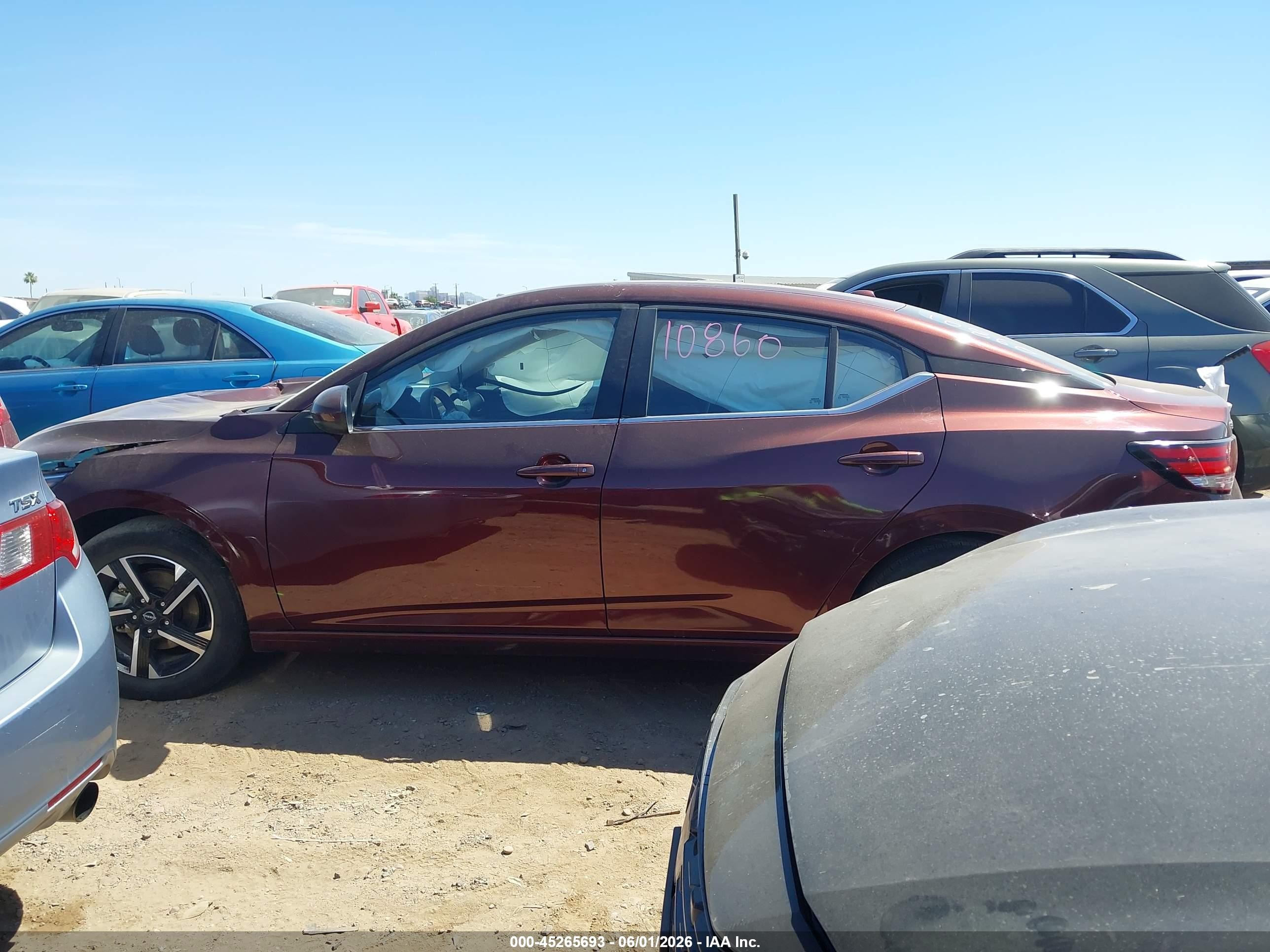 2025 Nissan Sentra Sv Burgundy vin: 3N1AB8CV1SY299983