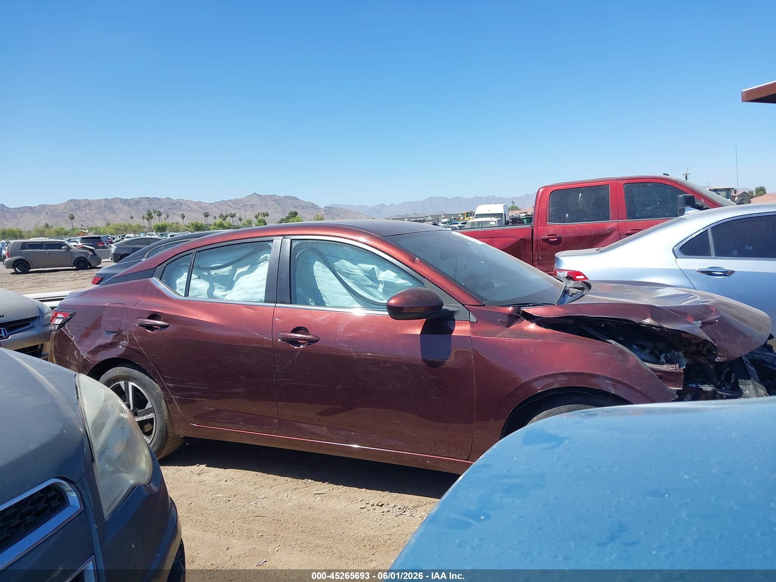 2025 Nissan Sentra Sv Burgundy vin: 3N1AB8CV1SY299983