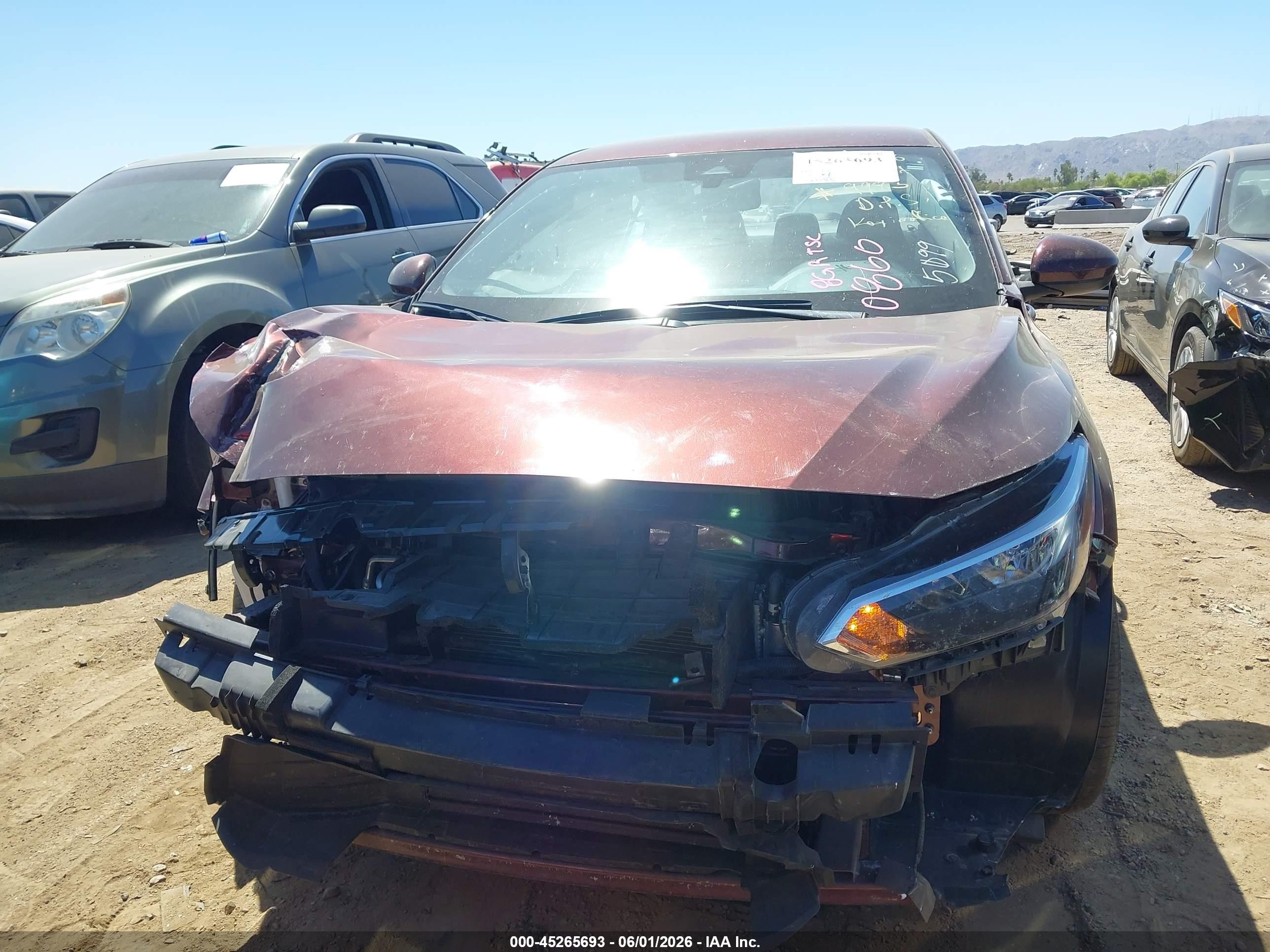 2025 Nissan Sentra Sv Burgundy vin: 3N1AB8CV1SY299983
