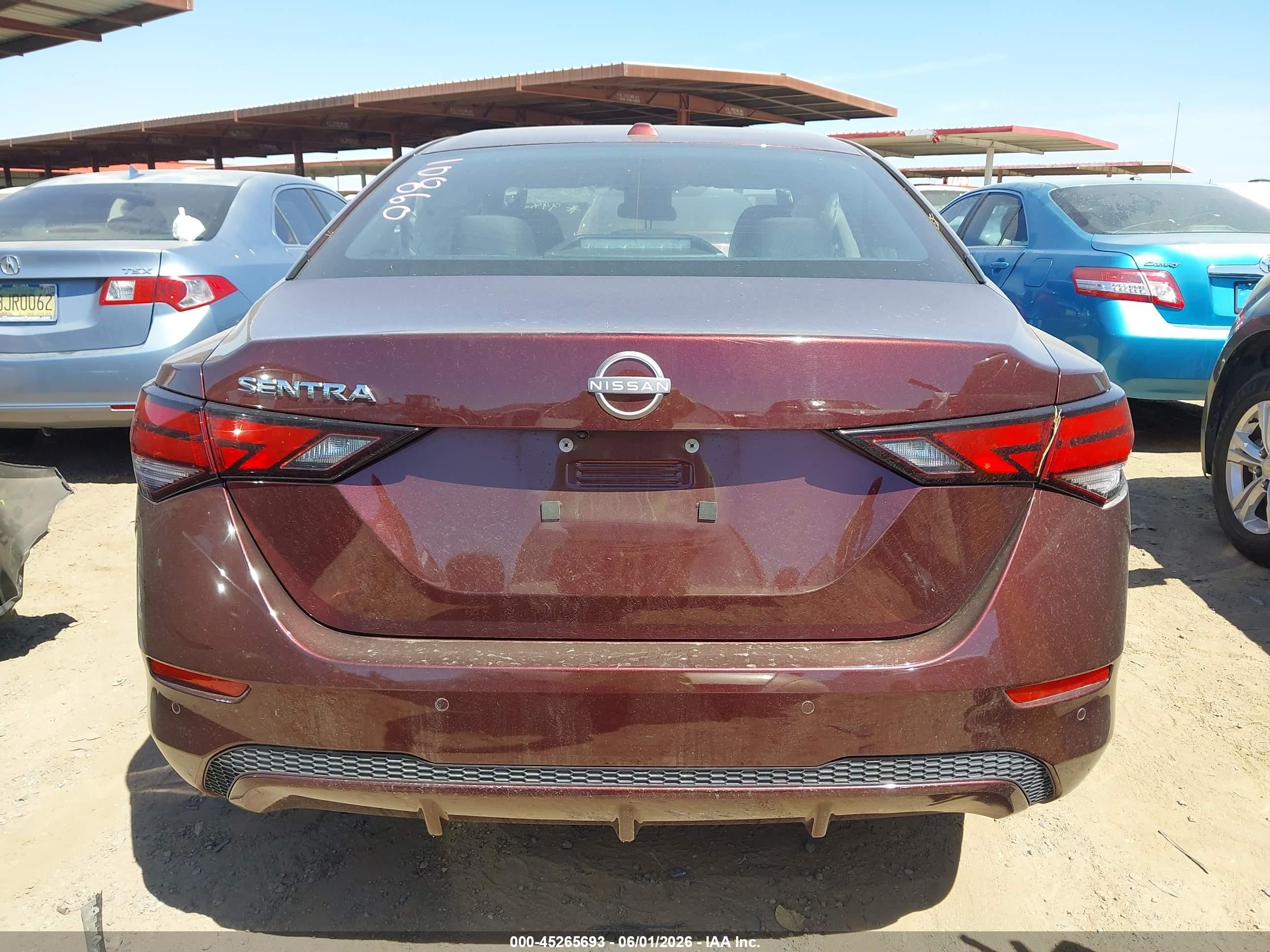 2025 Nissan Sentra Sv Burgundy vin: 3N1AB8CV1SY299983
