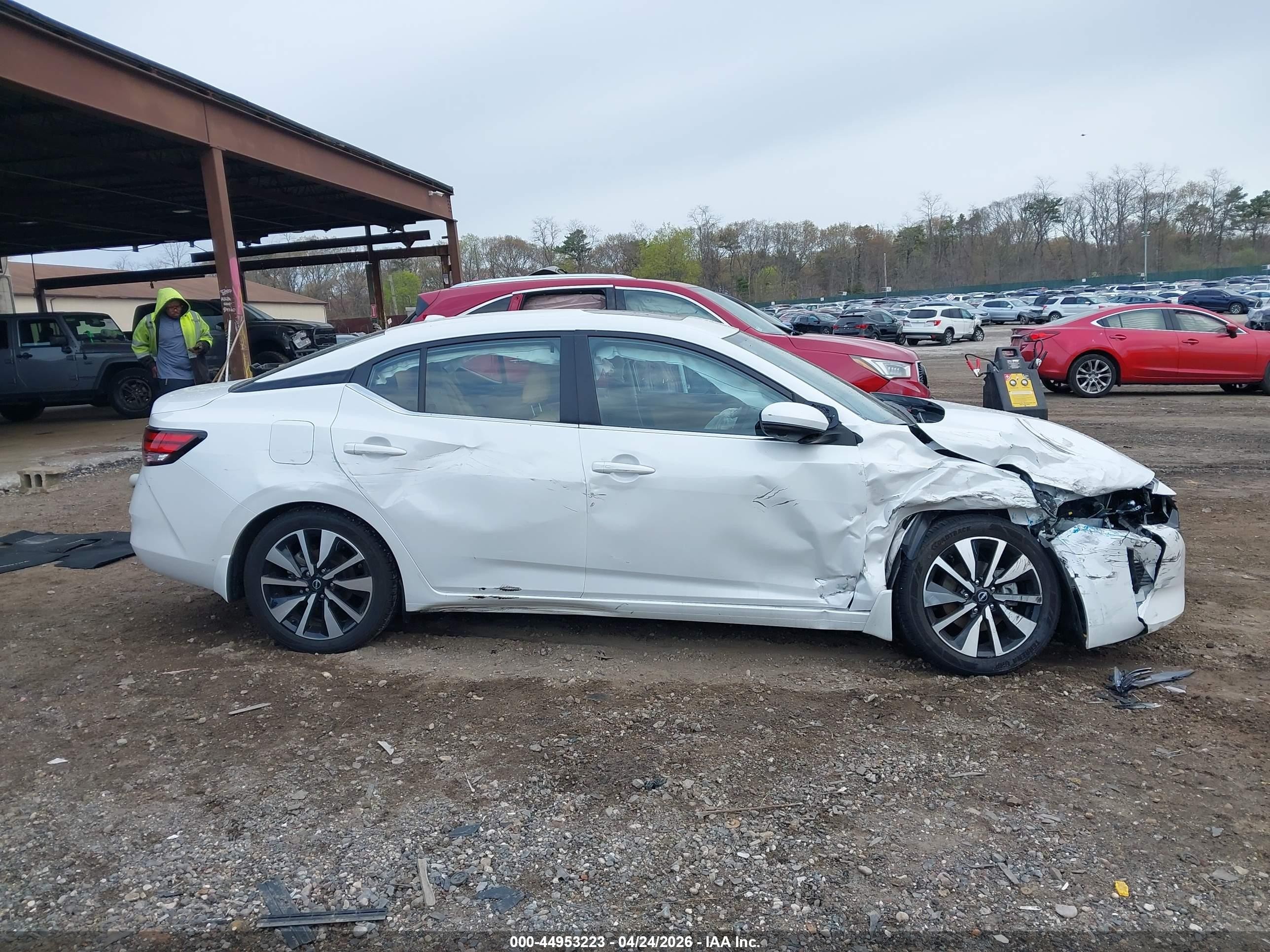 2025 Nissan Sentra Sv White vin: 3N1AB8CV1SY331265