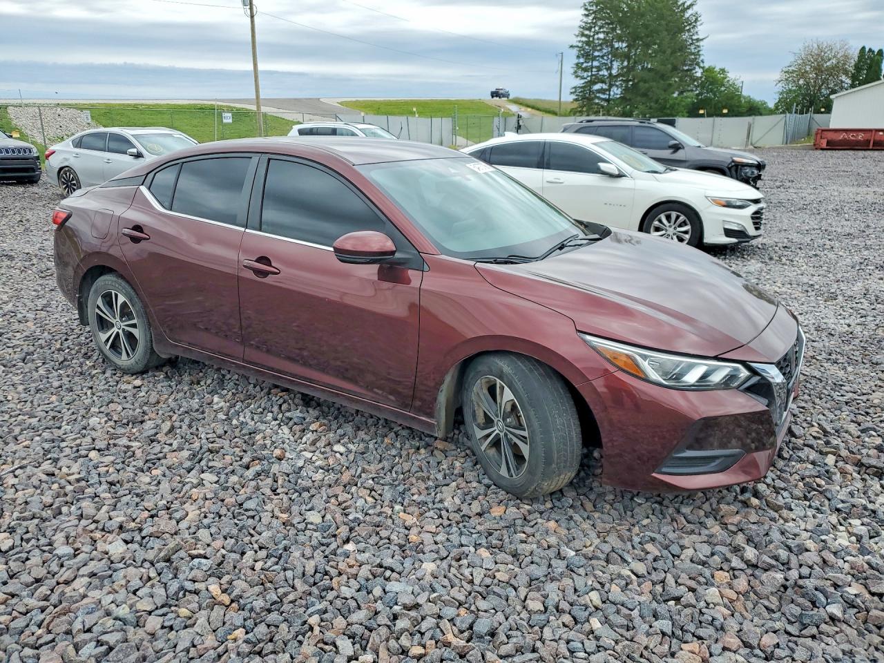 2020 Nissan Sentra Sv Бордовый vin: 3N1AB8CV2LY227644