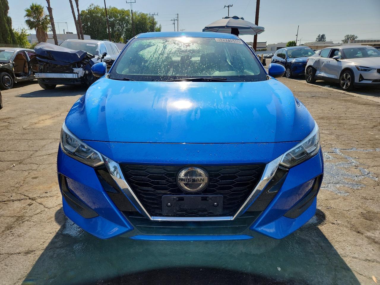 2021 Nissan Sentra Sv Синий vin: 3N1AB8CV2MY225359