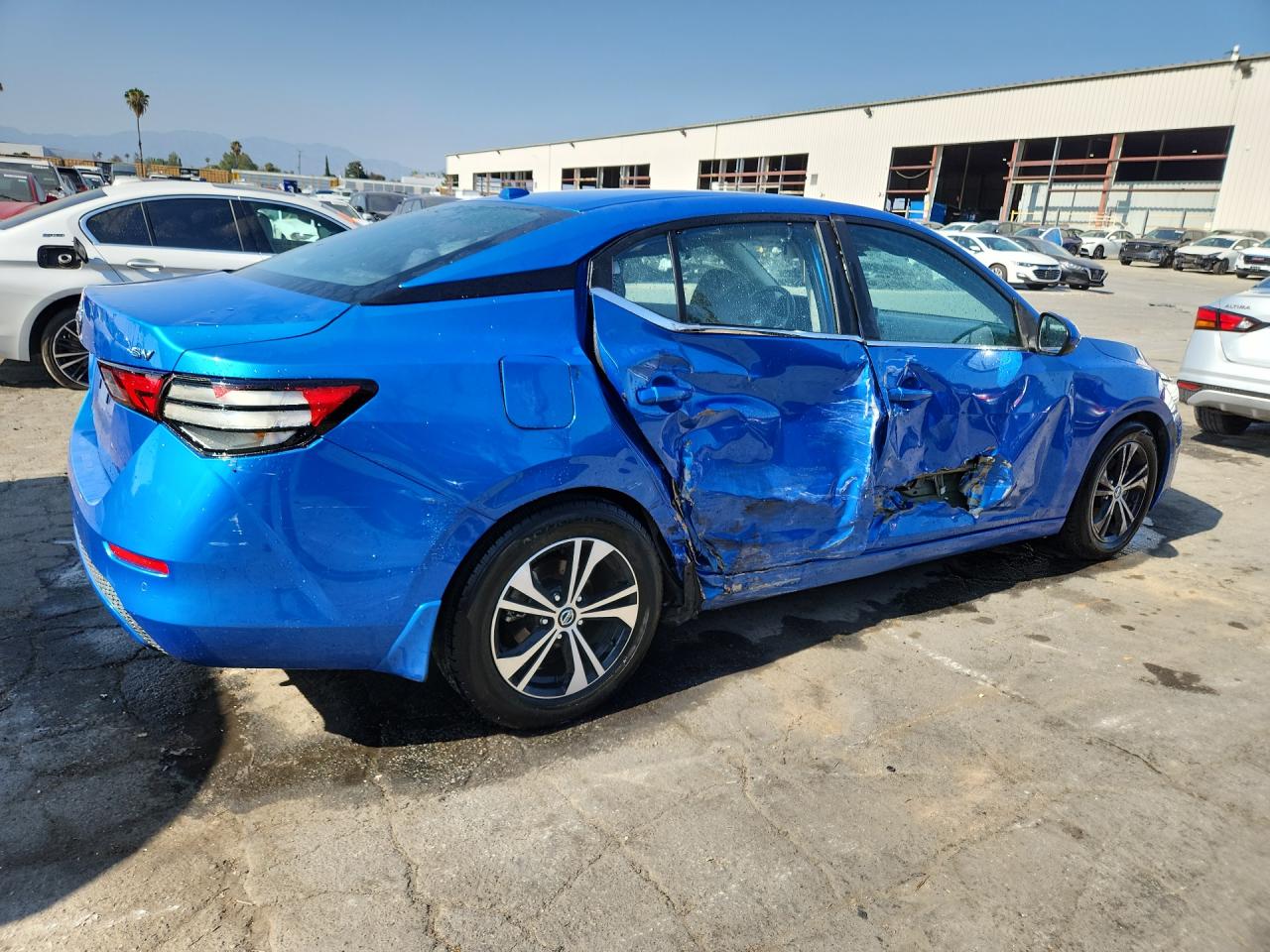 2021 Nissan Sentra Sv Синий vin: 3N1AB8CV2MY225359 Damage: Right Tail Light, Broken, Replacement Required
