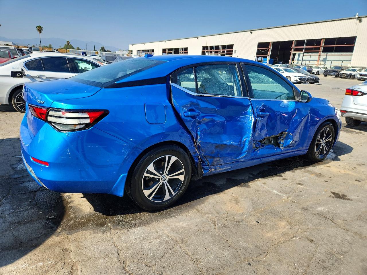 2021 Nissan Sentra Sv Синий vin: 3N1AB8CV2MY225359